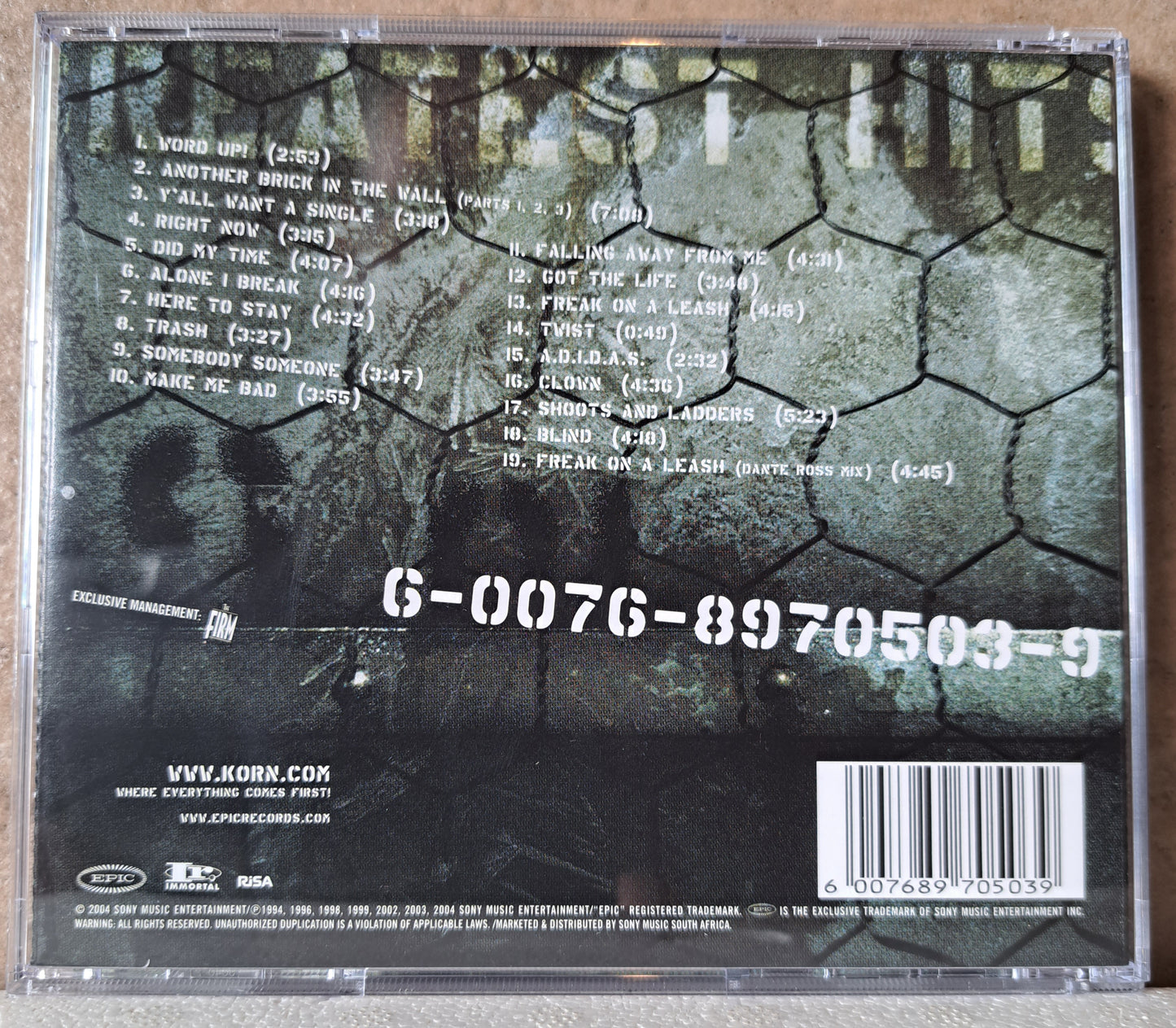 Korn - Greatest Hits Vol.1 (cd)