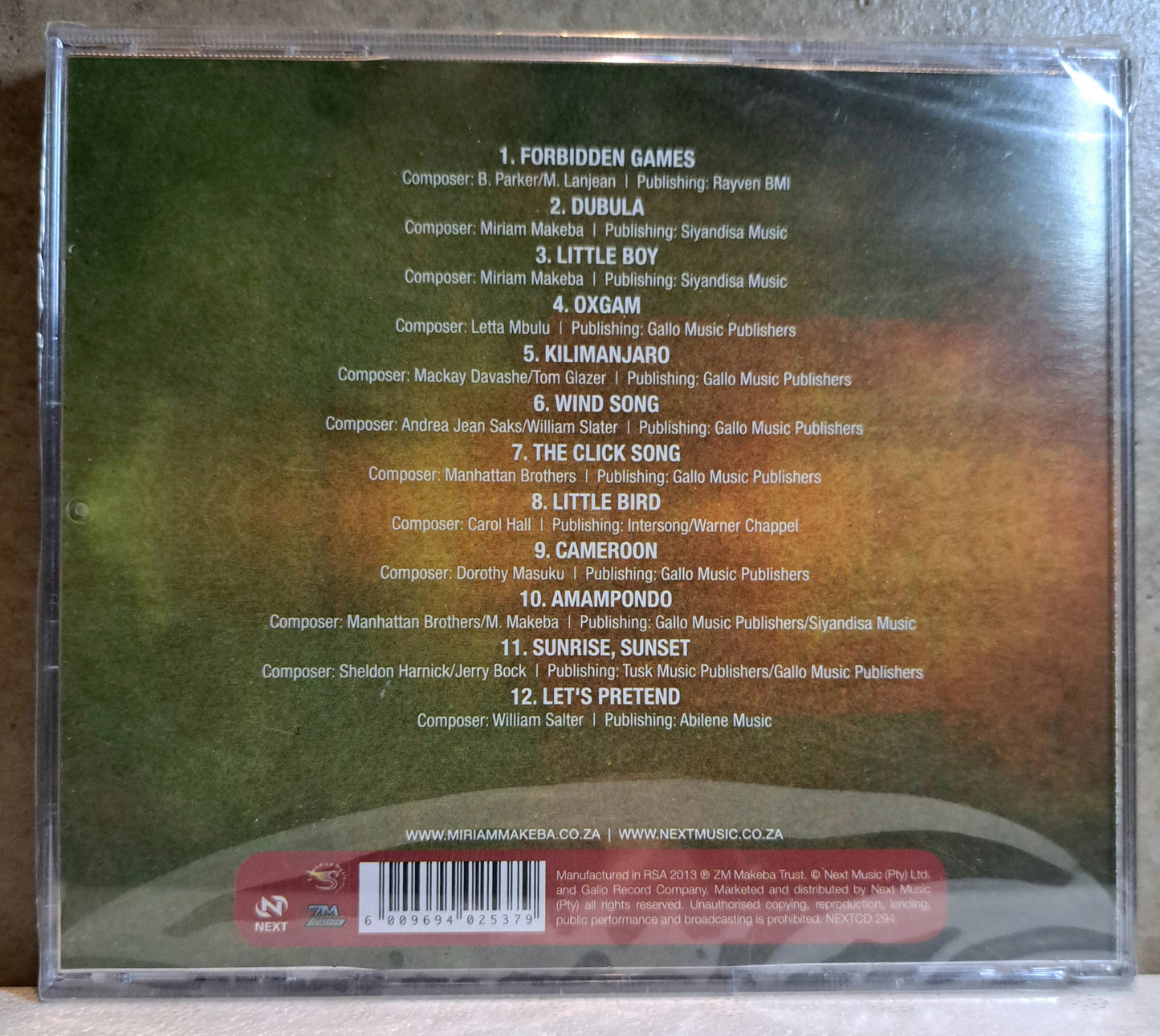 Miriam Makeba - Forbidden Games (cd) sealed