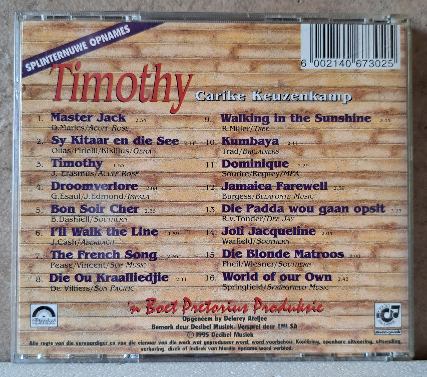 Carike Keuzenkamp - Timothy (cd)