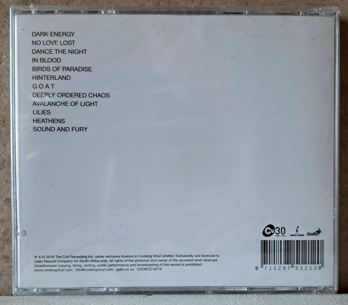 The Cult - Hidden City (cd) new/sealed