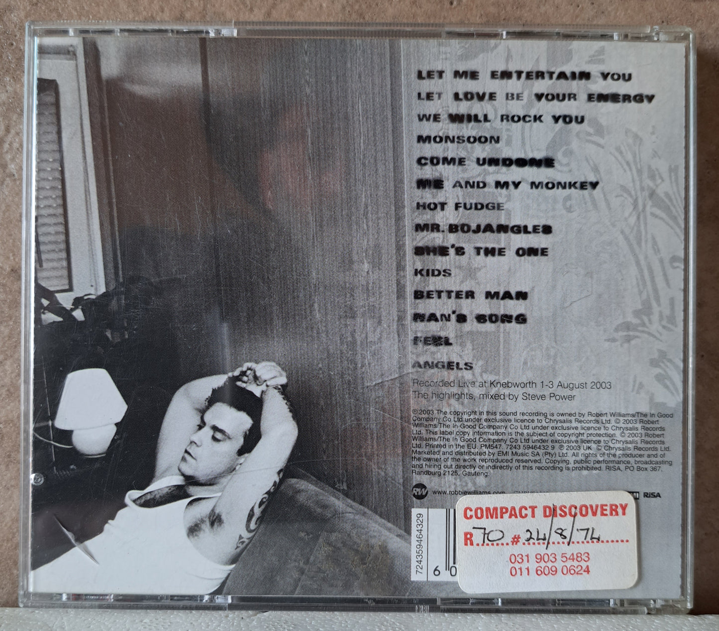 Robbie Williams - Live Summer 2003 (cd)