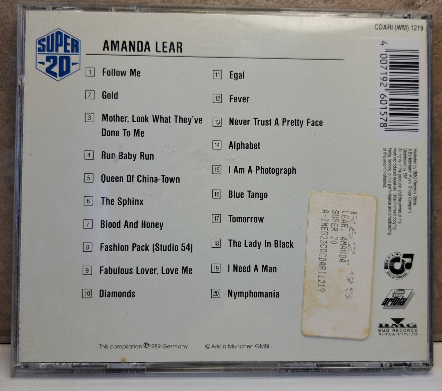 Amanda Lear - Super 20 (cd)