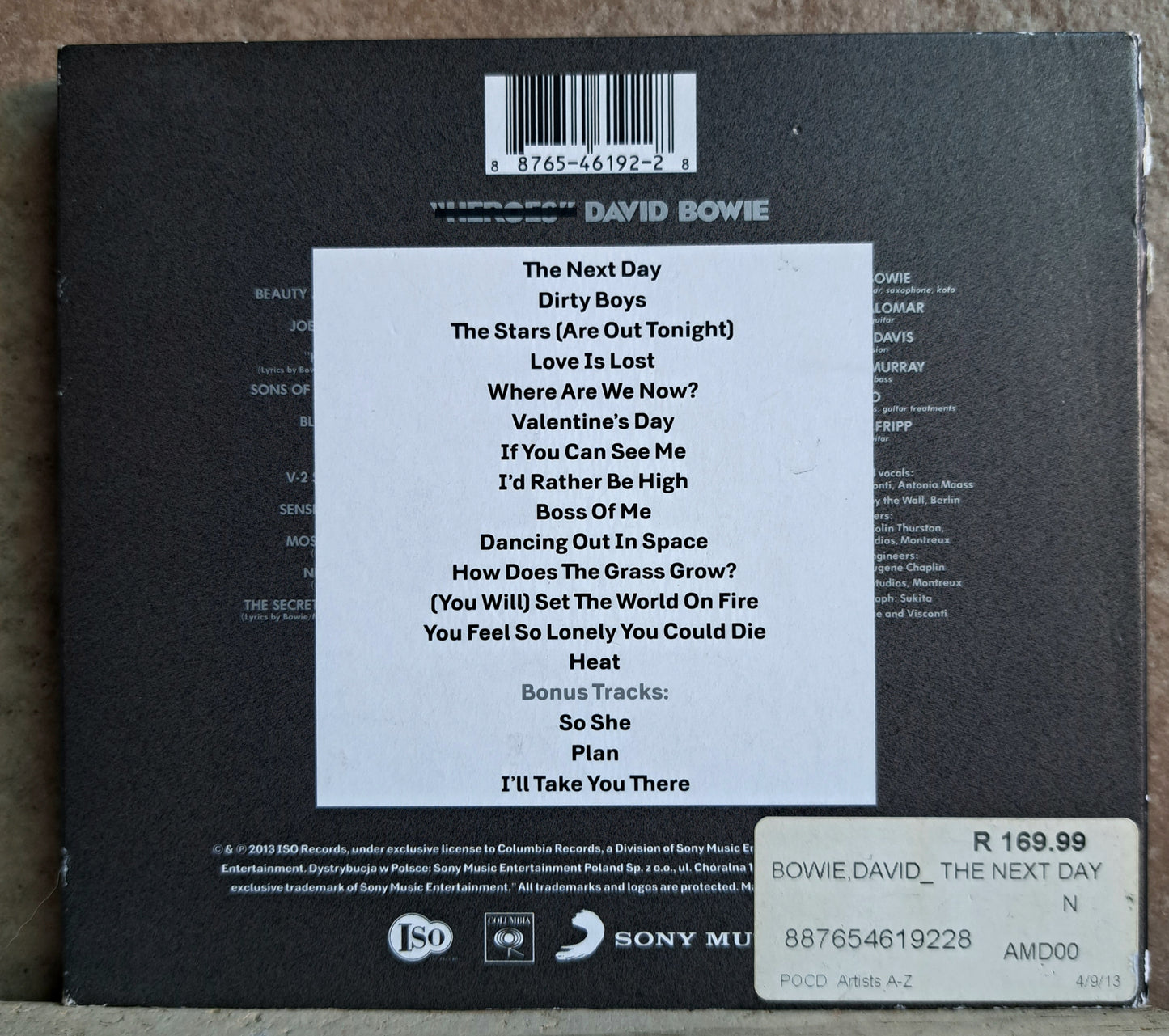 David Bowie - The next day (cd)