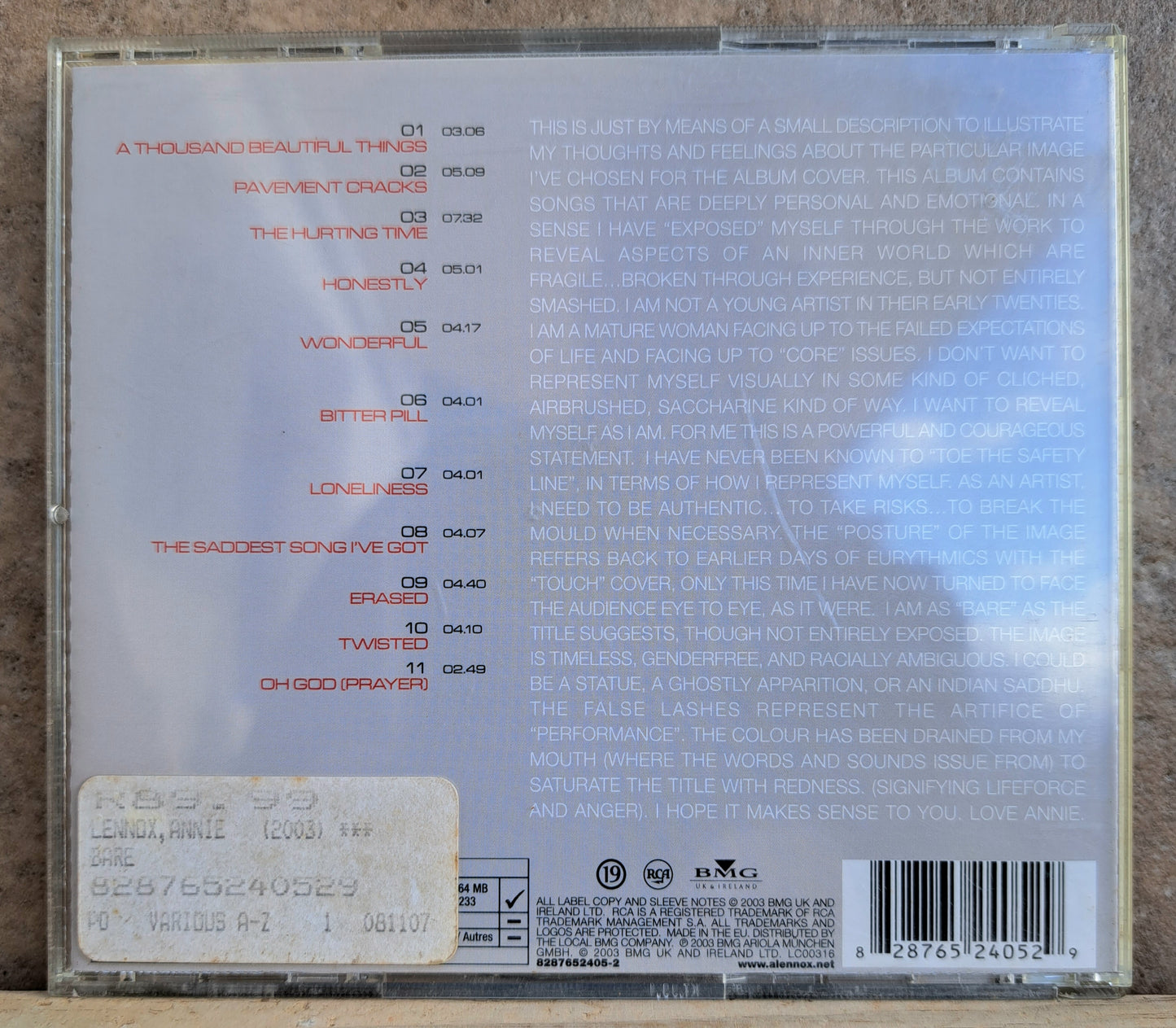 Annie Lennox - Bare (cd)