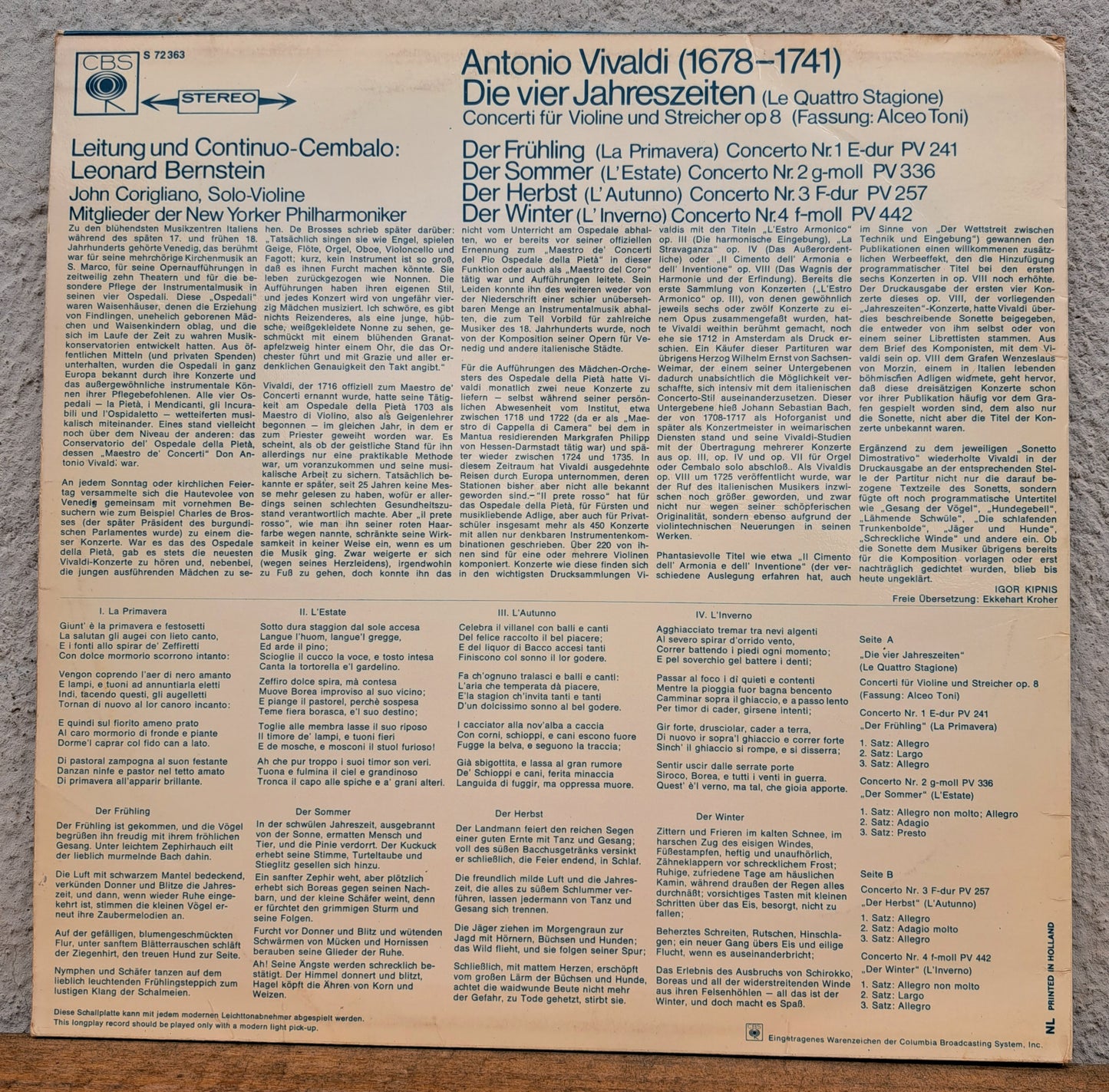 Antonio Vivaldi - Die vier jahreszeiten