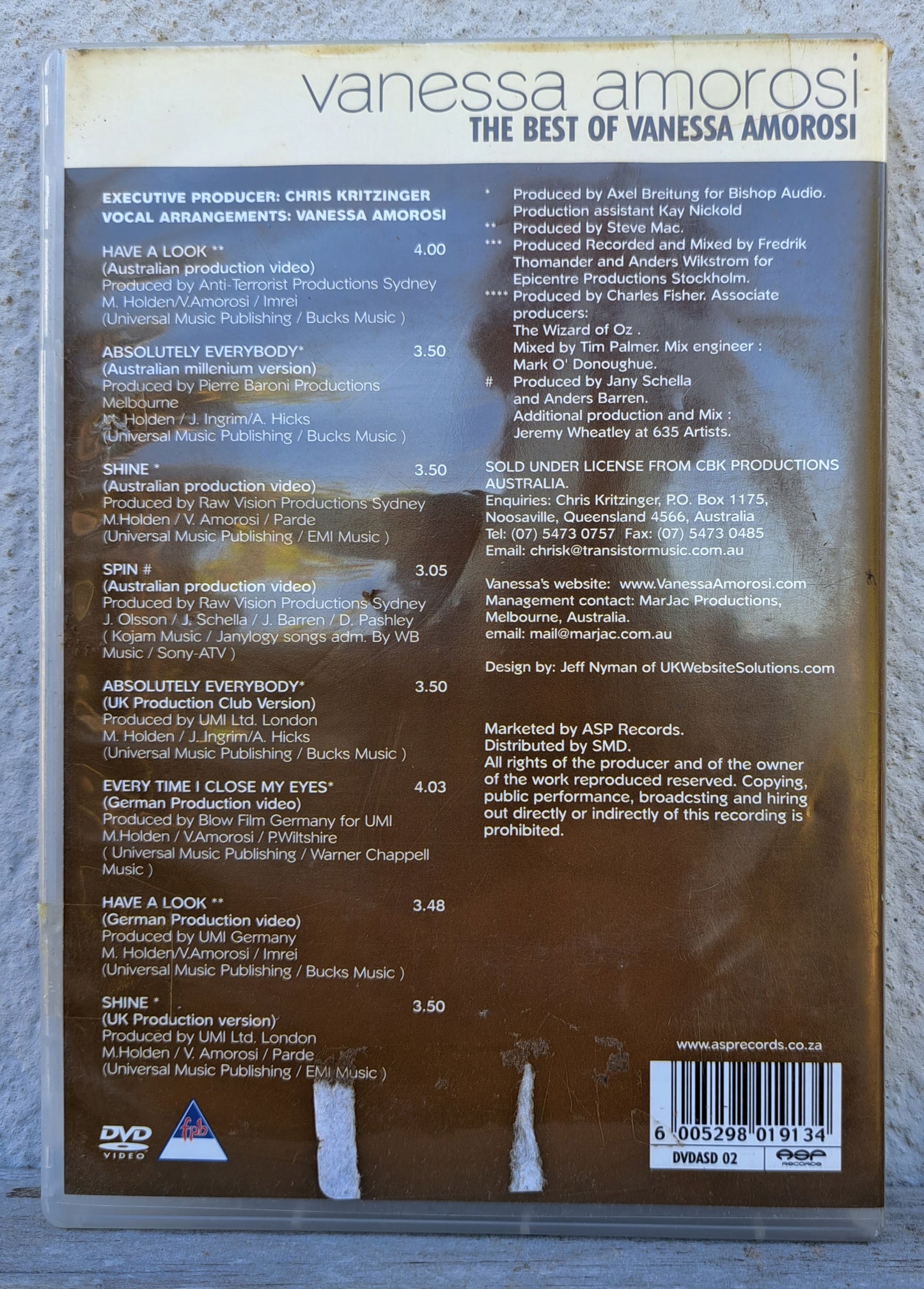 Vanessa Amorosi- The best of.. (dvd)