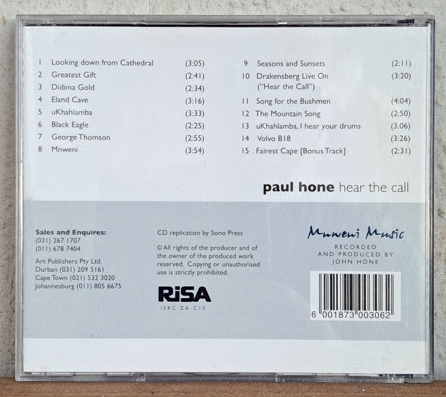 Paul Hone - Hear the call (cd)