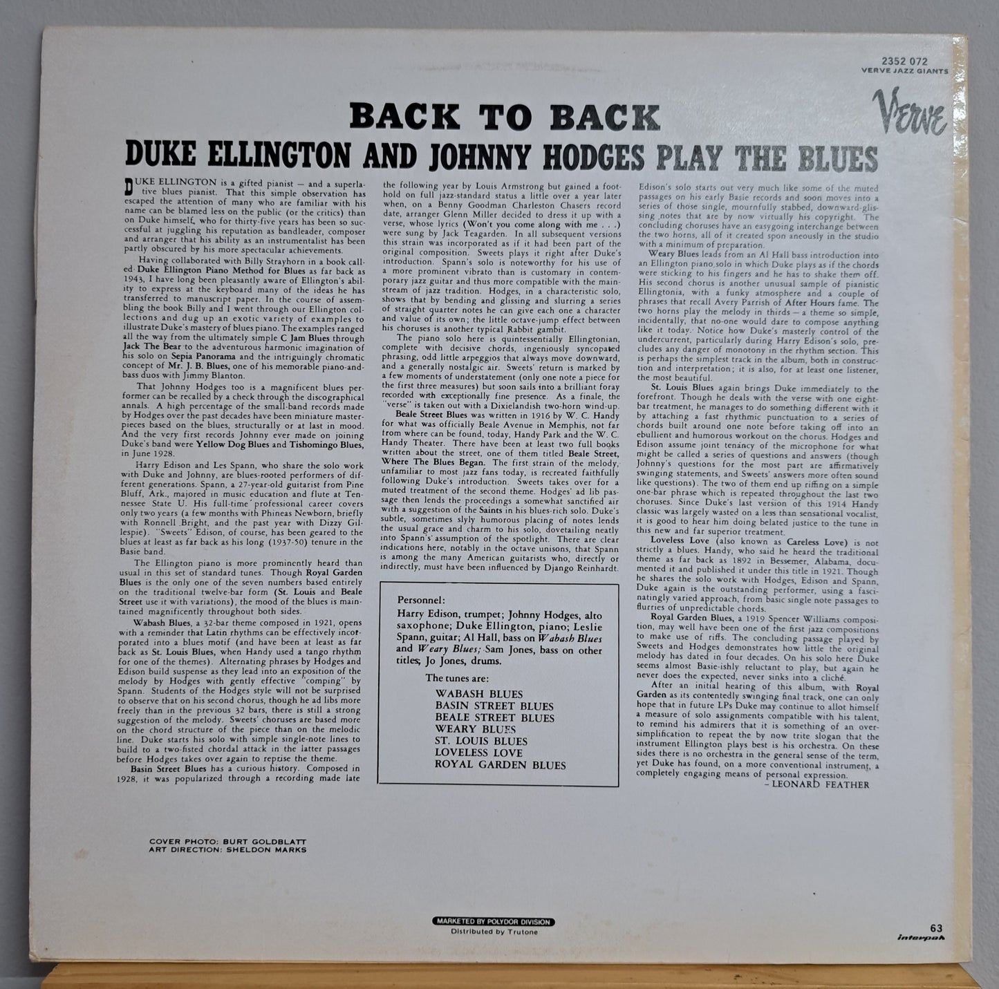 Duke Ellington and Johnny Hodges - Back to Back