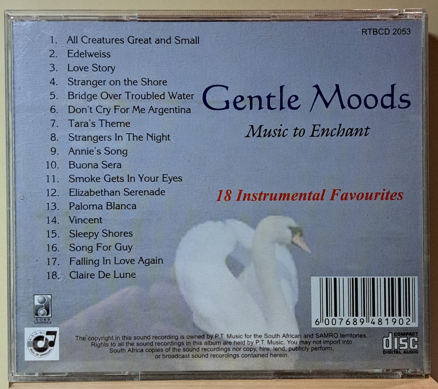 Gentle Moods - Music to Enchant (18 instrumental favourites) cd