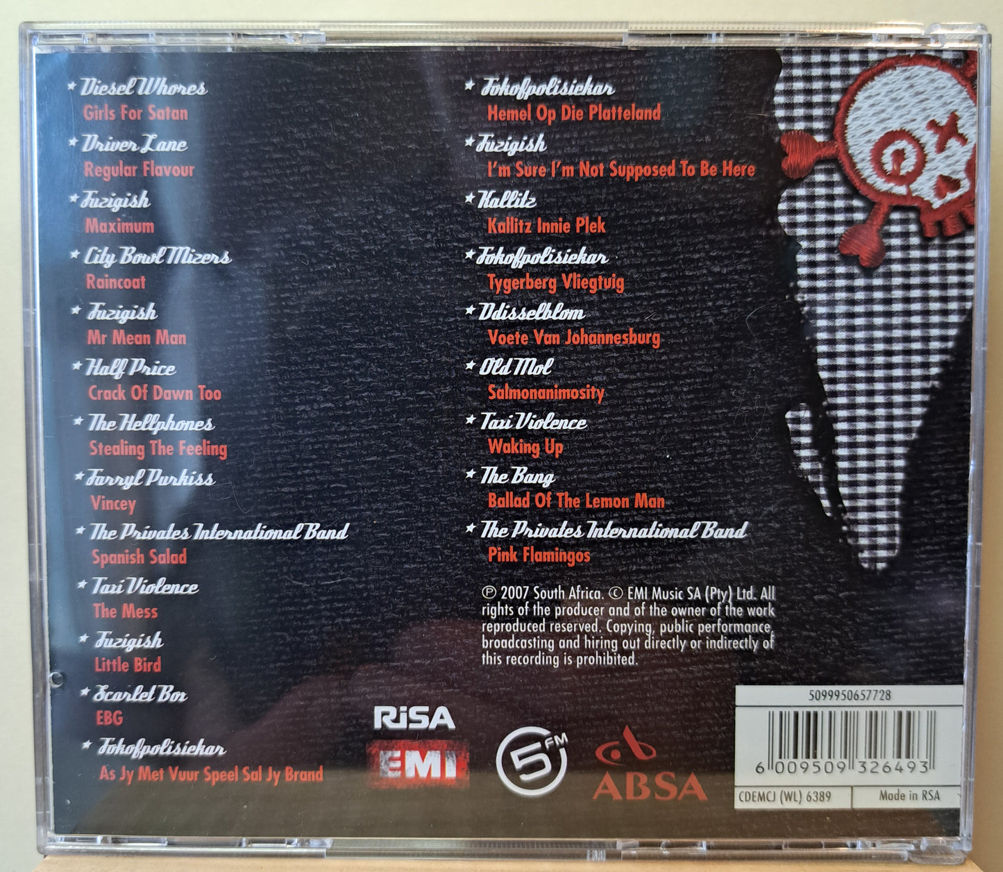 The Footskaters Rock Compilation - featuring Fokofpolisiekar, Taxi Violence, Fuzigish, Disselblom and more..(cd)