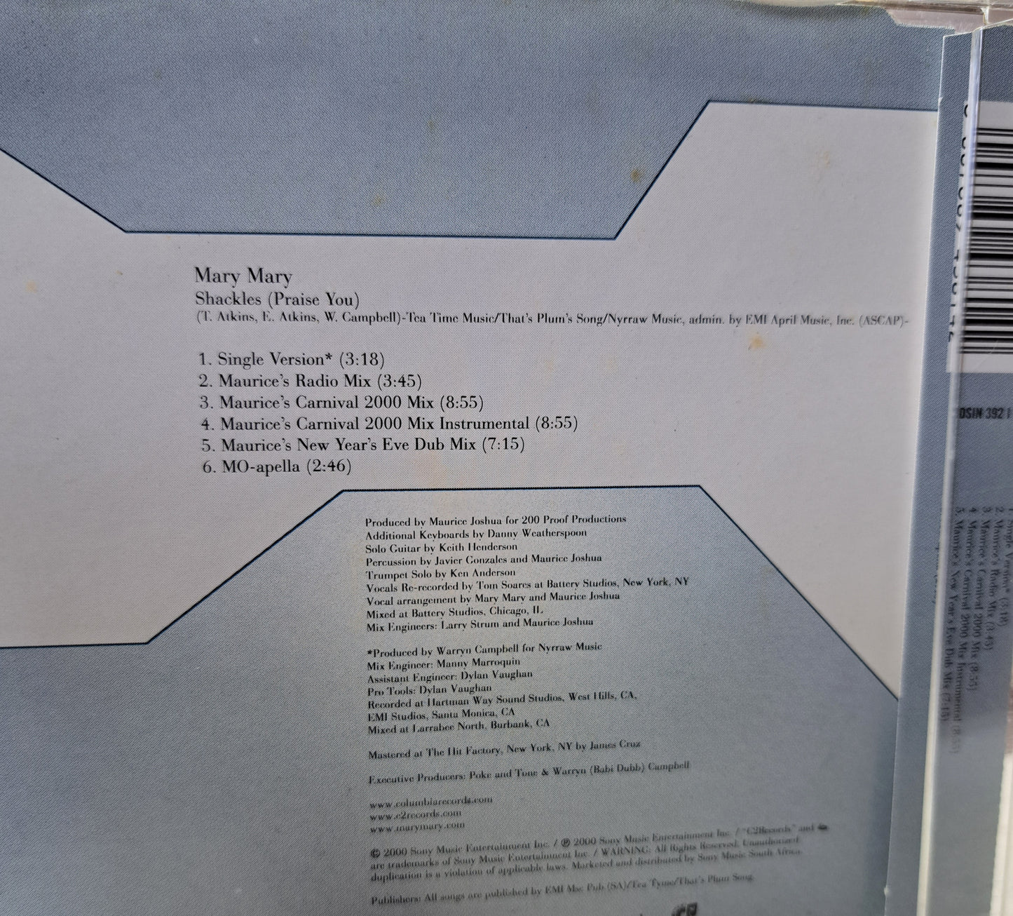 Mary Mary - Shackles (Praise You) cd single