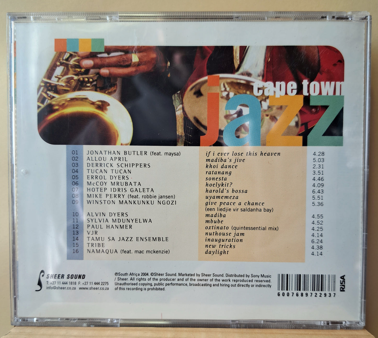 Cape Town Jazz (compilation) cd