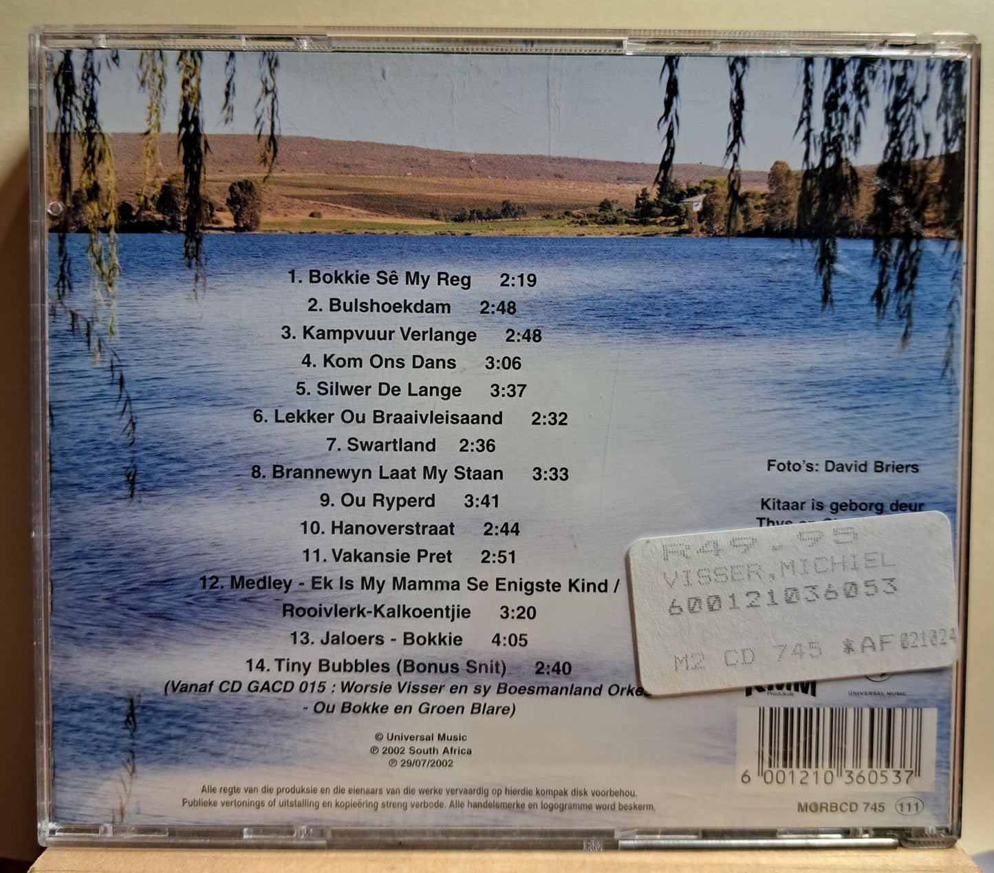 Michiel Visser en sy Boesmanland Orkes - Lekker Braaivleisaand (cd)