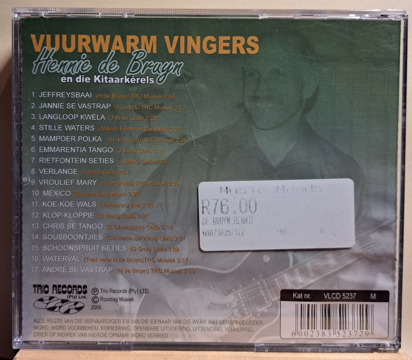 Hennie de Bruyn en die Kitaarkerels - Vuurwarm vingers (cd)