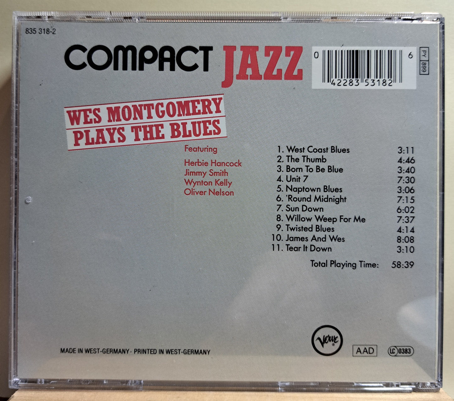 Wes Montgomery - Wes Montgomery plays the Blues (cd)