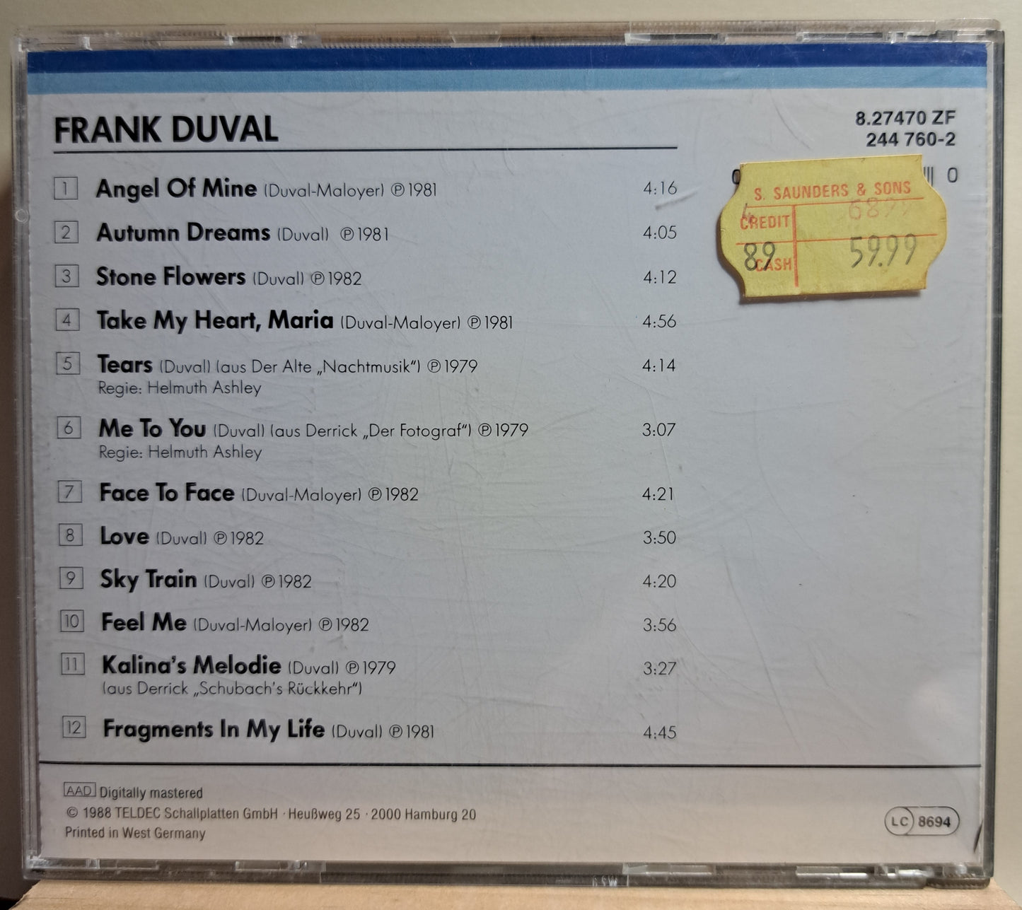 Frank Duval - Frank Duval (cd)