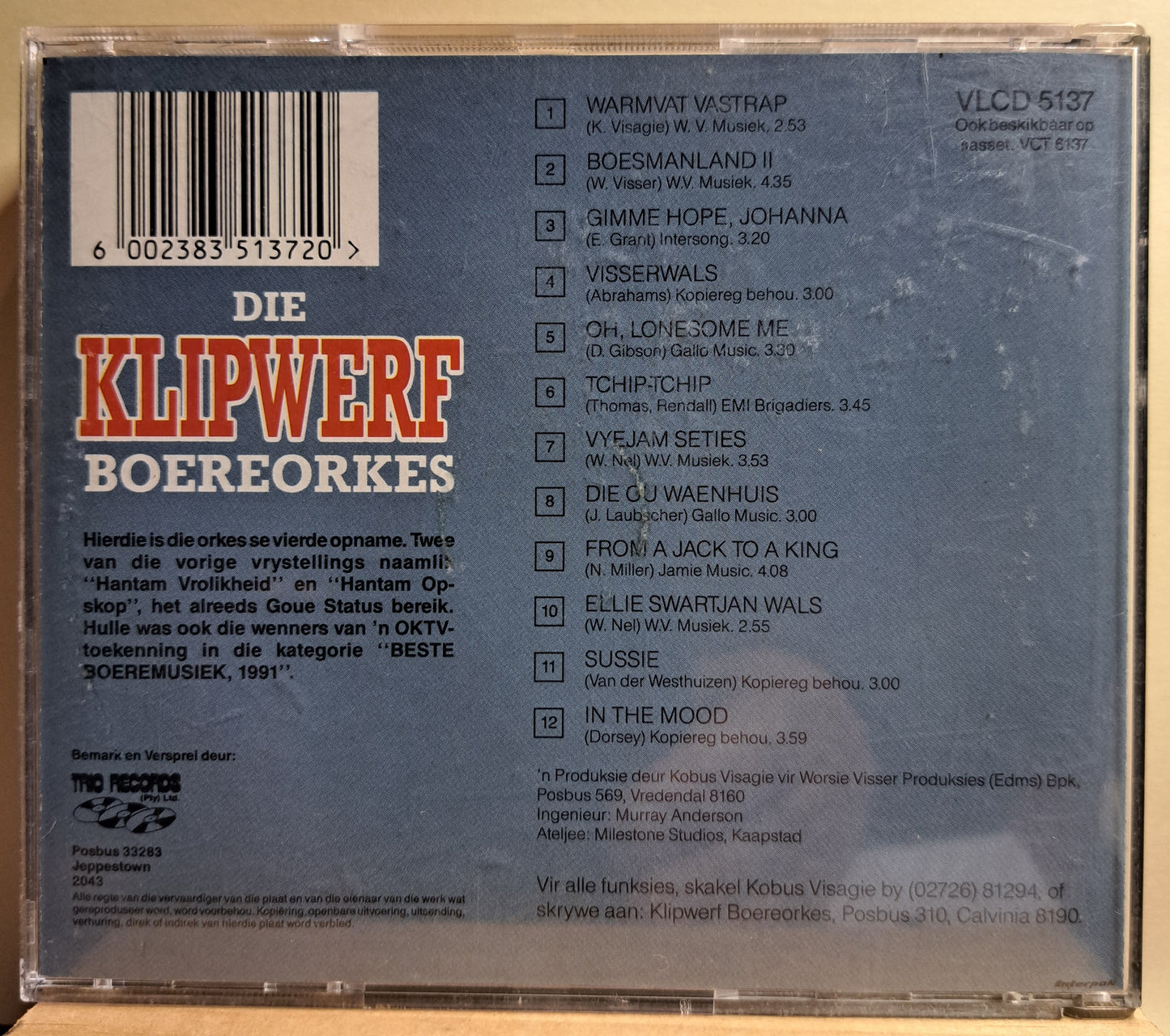 Die Klipwerf Boereorkes - Hantam Klanke (cd)
