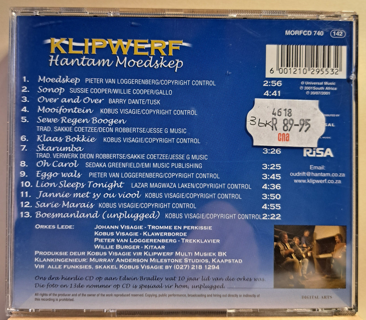 Die Klipwerf Boereorkes - Hantam Moedskep (cd)