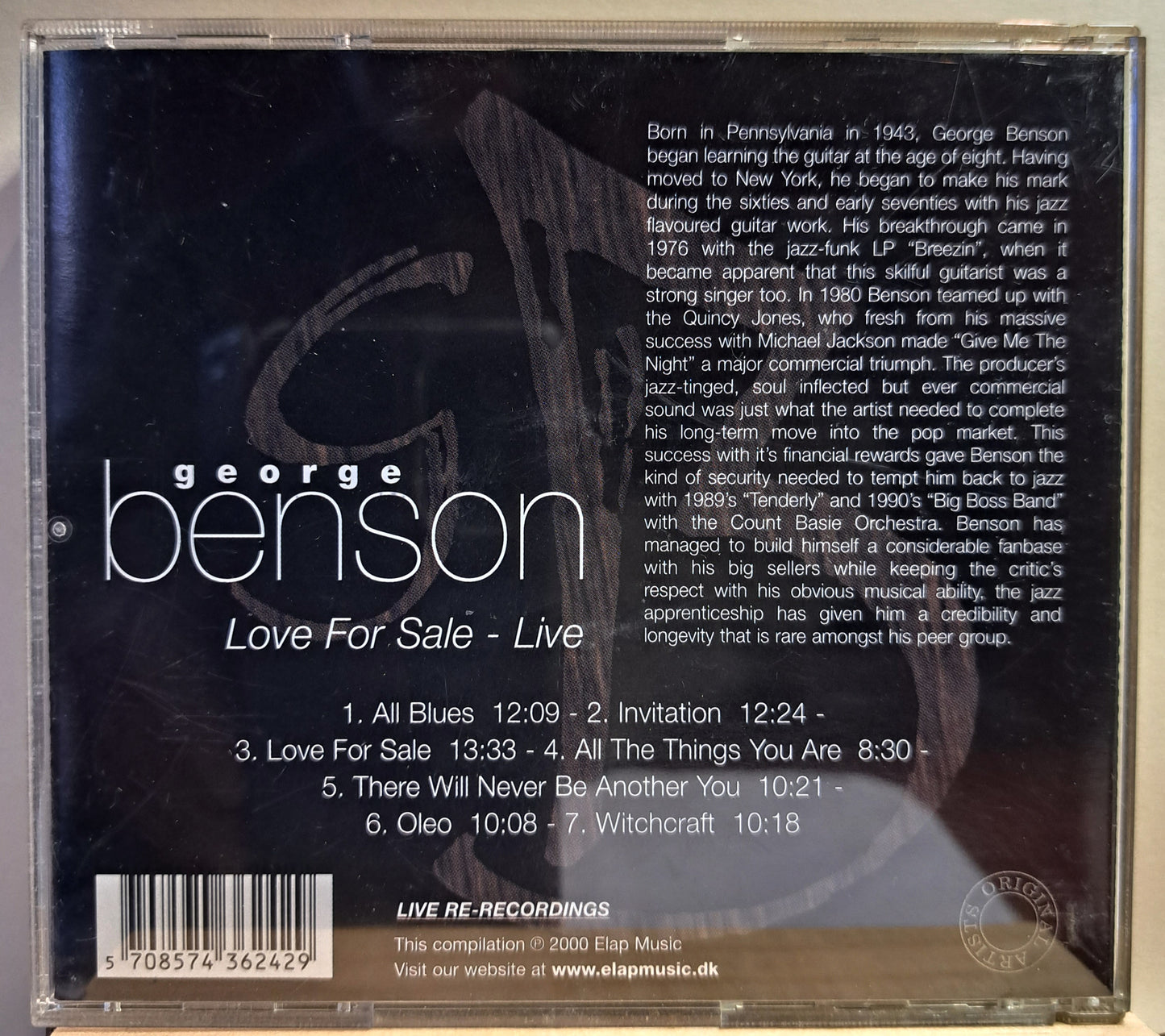 George Benson - Love for sale, Live (cd)