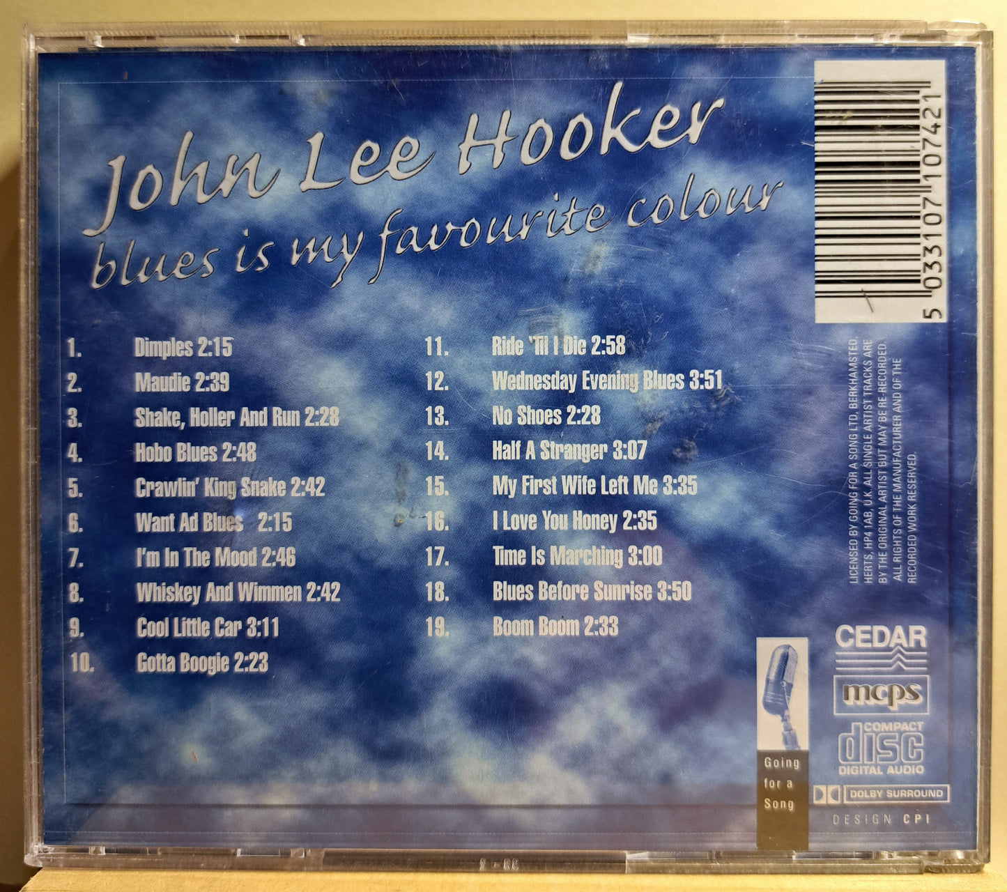 John Lee Hooker - Blues is my favorite colour (cd)