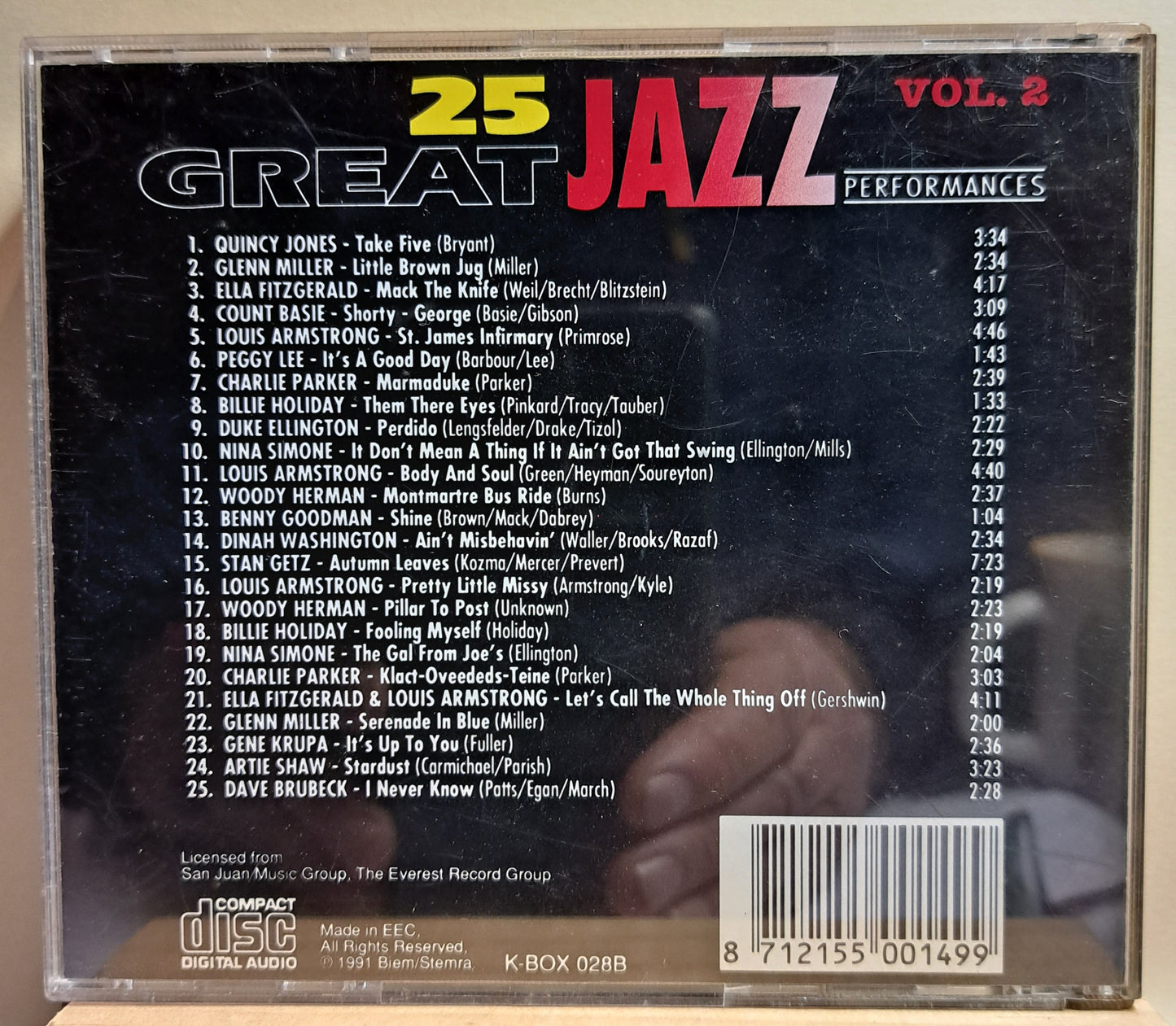 25 Great Jazz Performances - Volume 2 (cd)