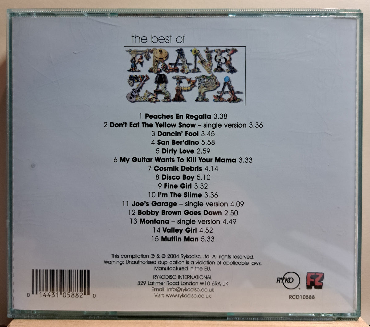 Frank Zappa - The best of (cd)
