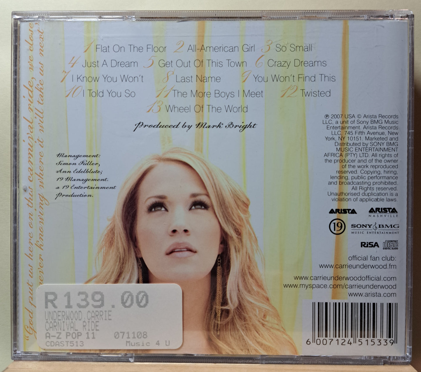 Carrie Underwood - Carnival Ride (cd)