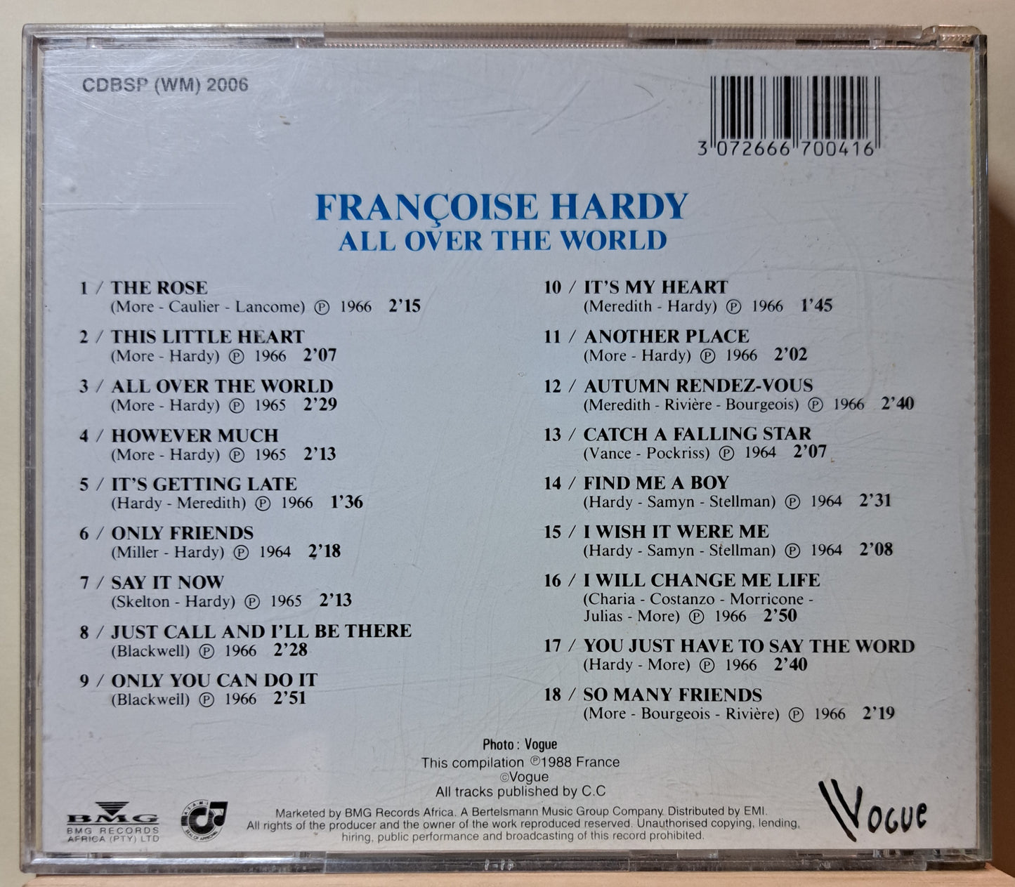 Francoise Hardy - All over the world (cd)