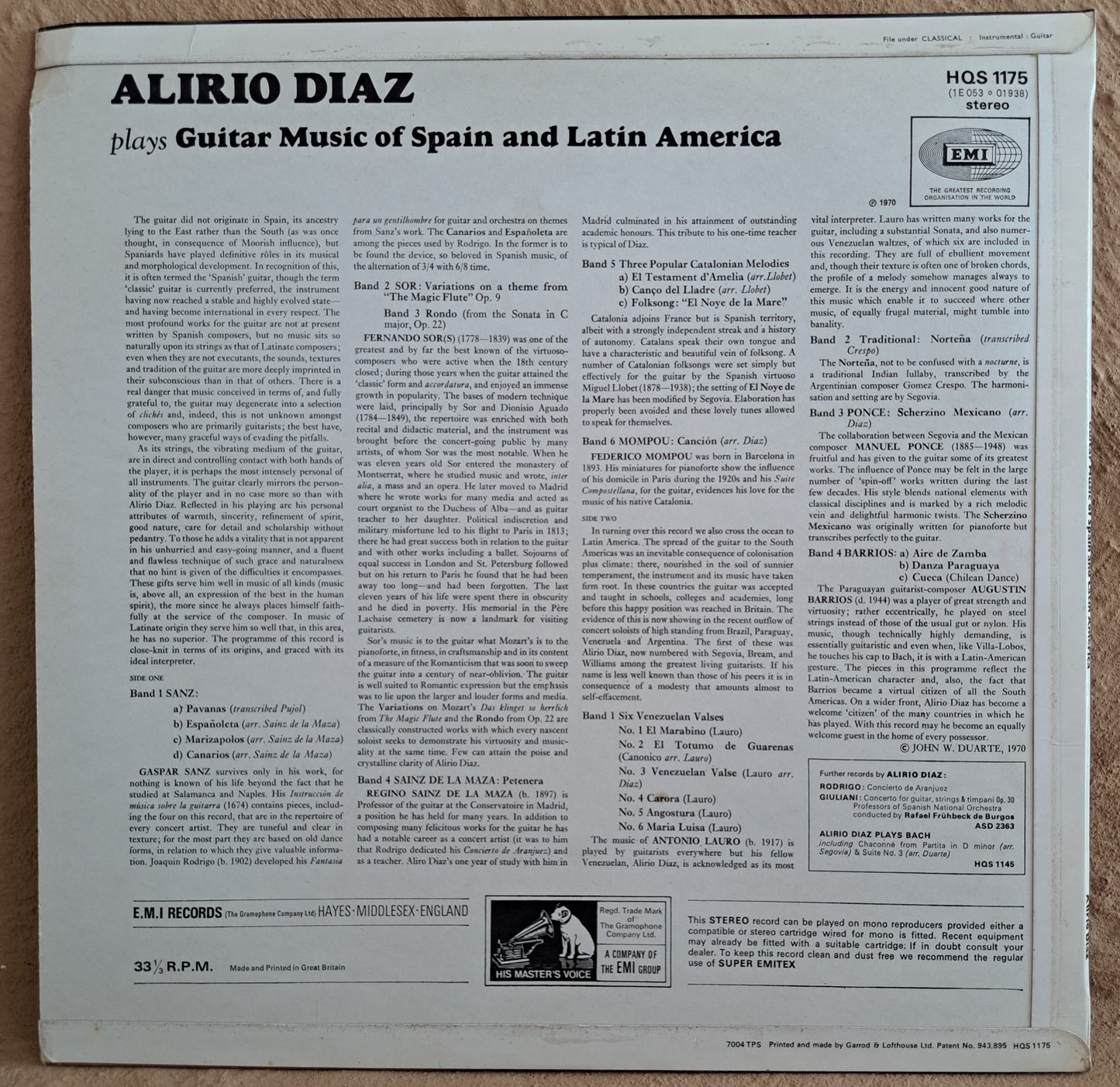 Alirio Diaz - Guitar music of Spain and Latin America