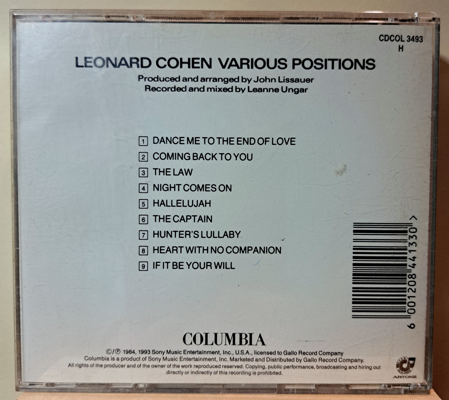 Leonard Cohen - Various positions (cd)
