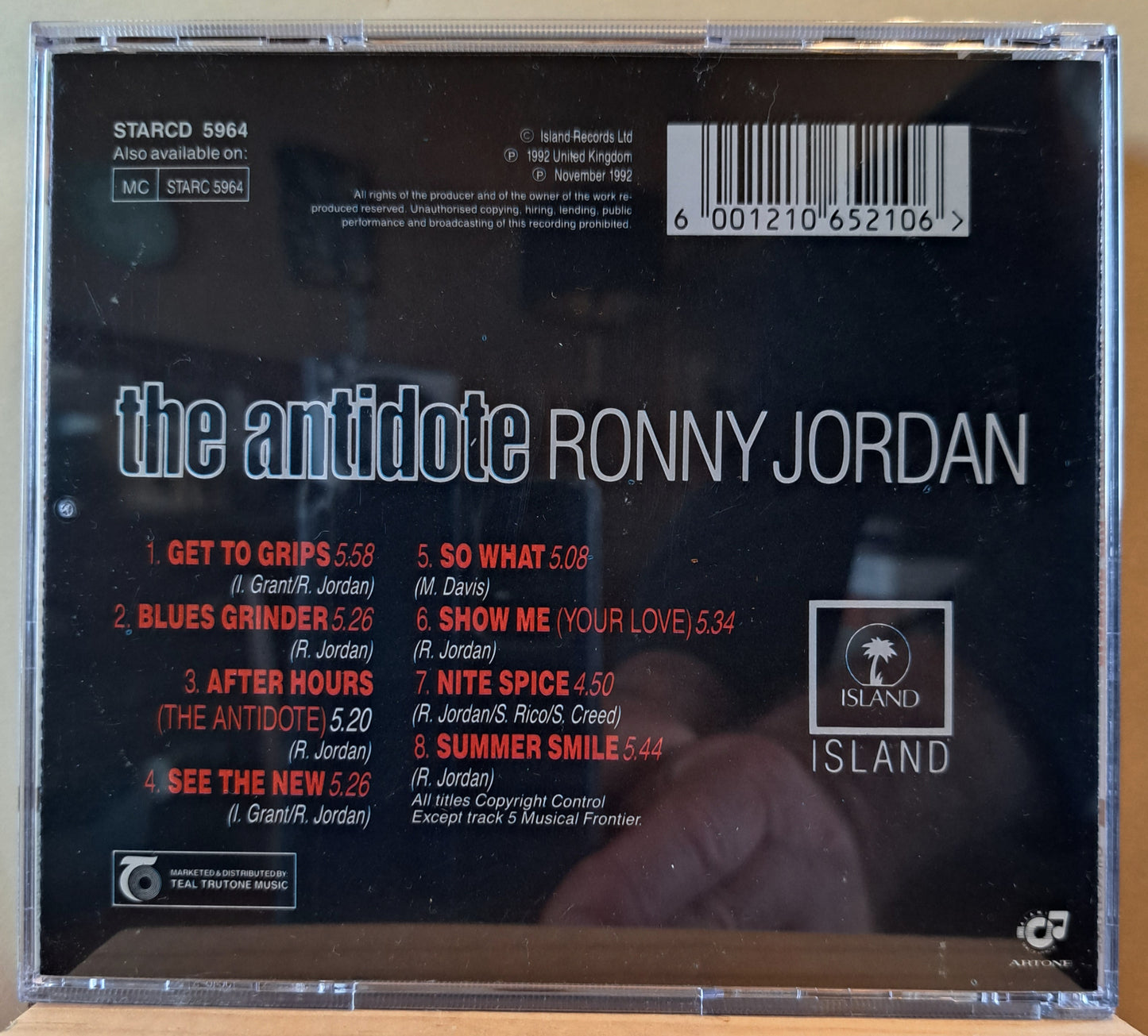 Ronny Jordan - The antidote (cd)