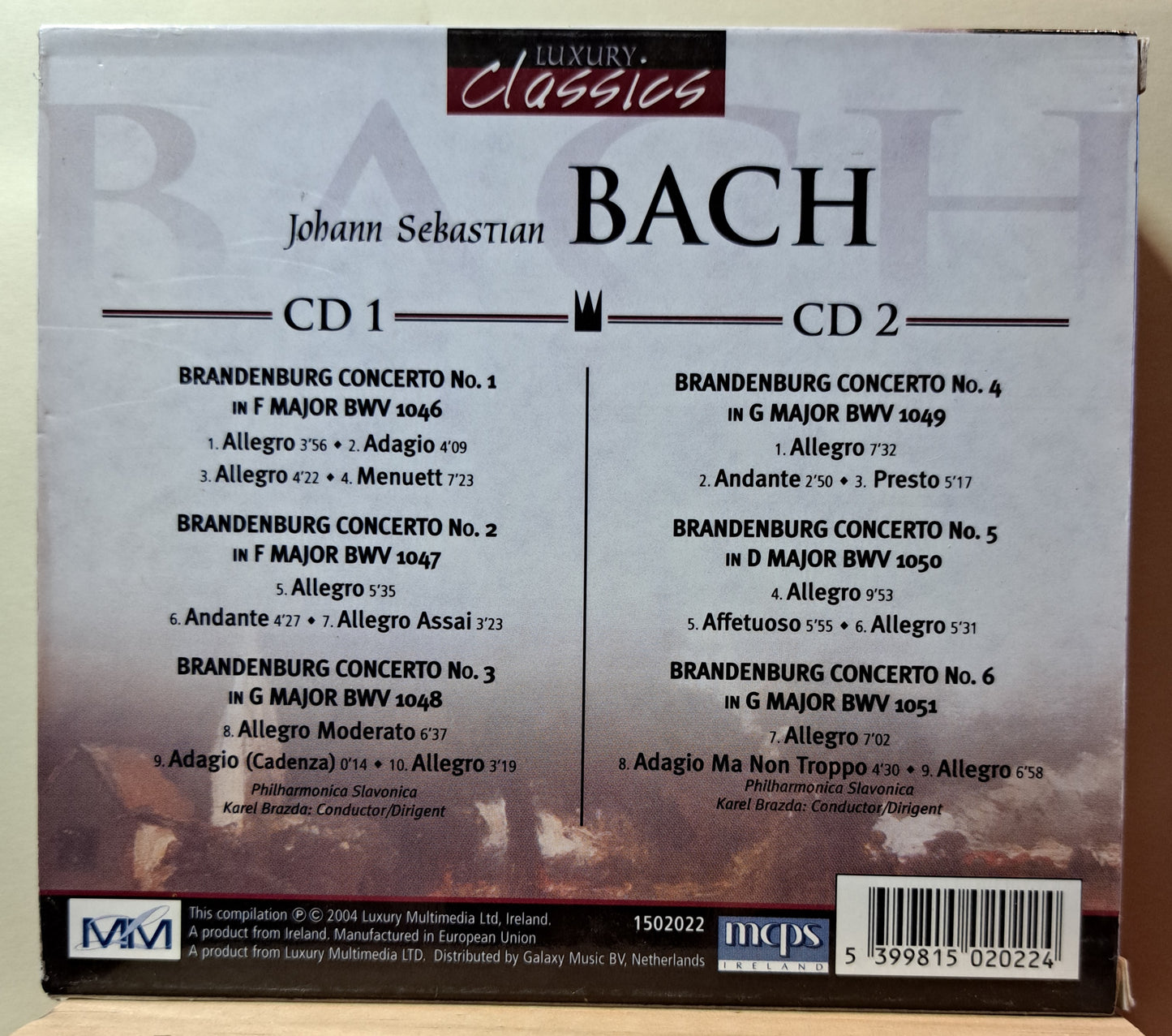 Bach - Brandenburg Concertos Nos. 1 - 6 (2 cd box set)