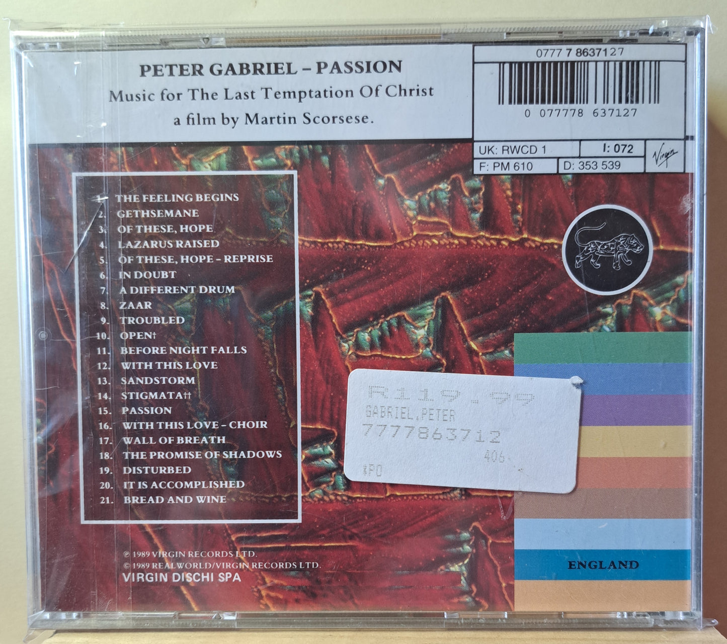 Peter Gabriel - Passion (cd)