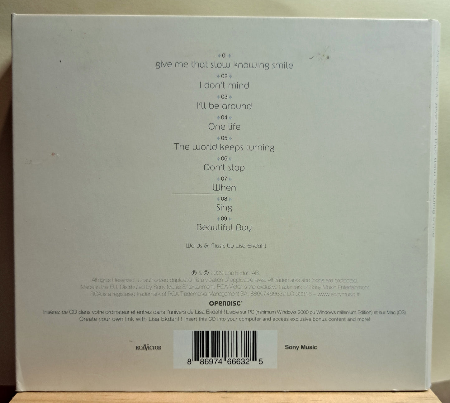 Lisa Ekdahl - Give me that slow knowing smile (cd)