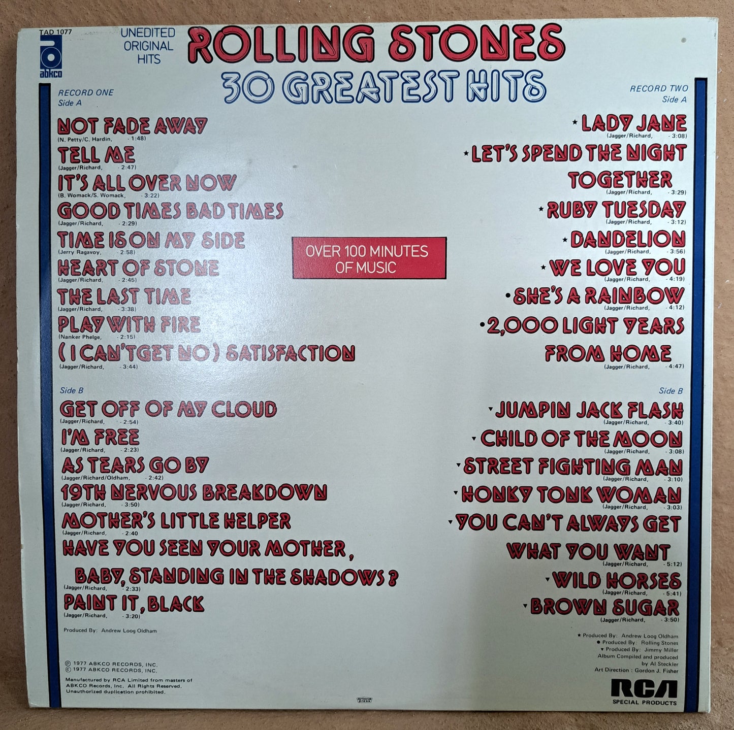 The Rolling Stones - 30 Greatest Hits (double lp)
