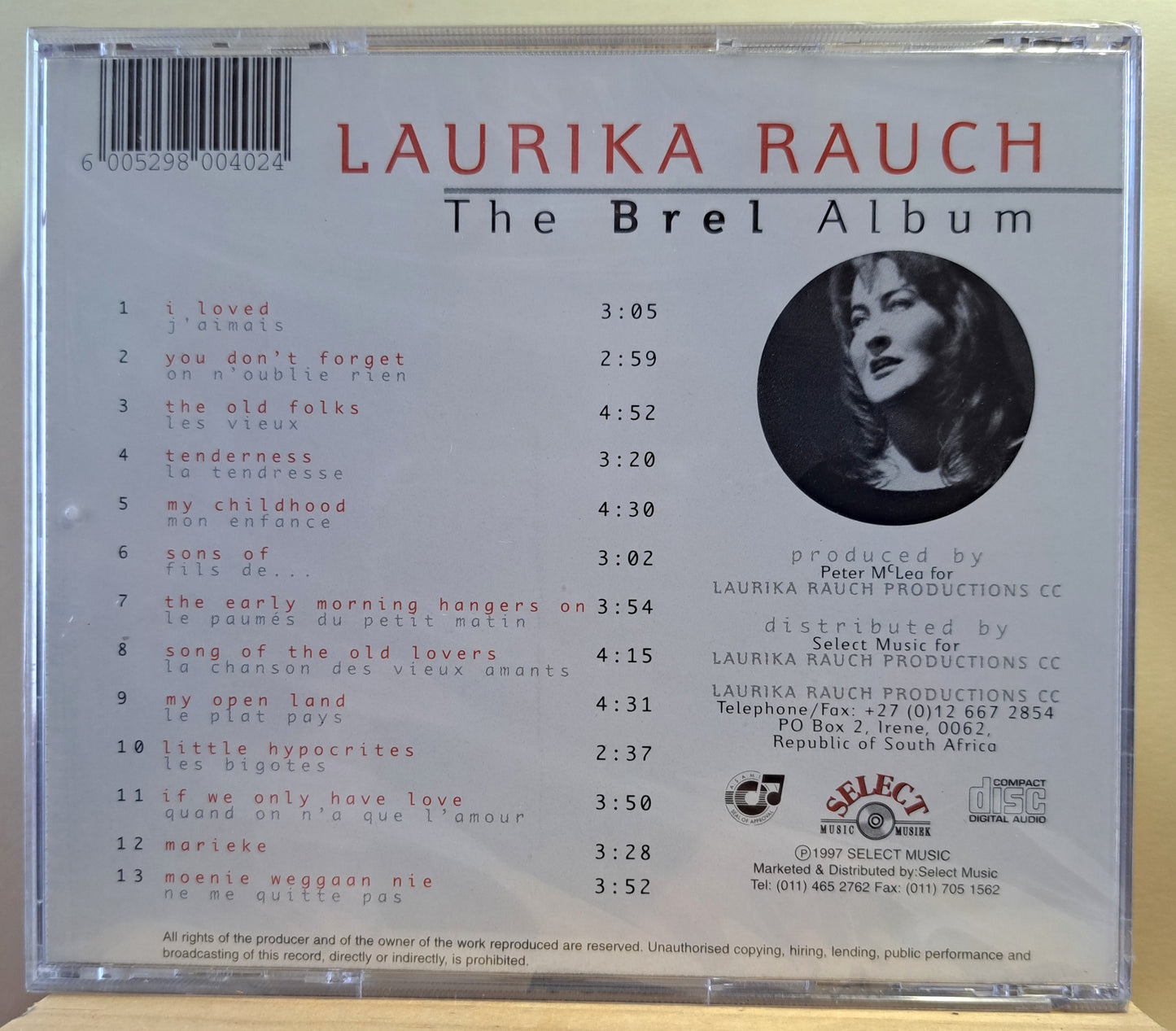 Laurika Rauch - The Brel album (cd, new)