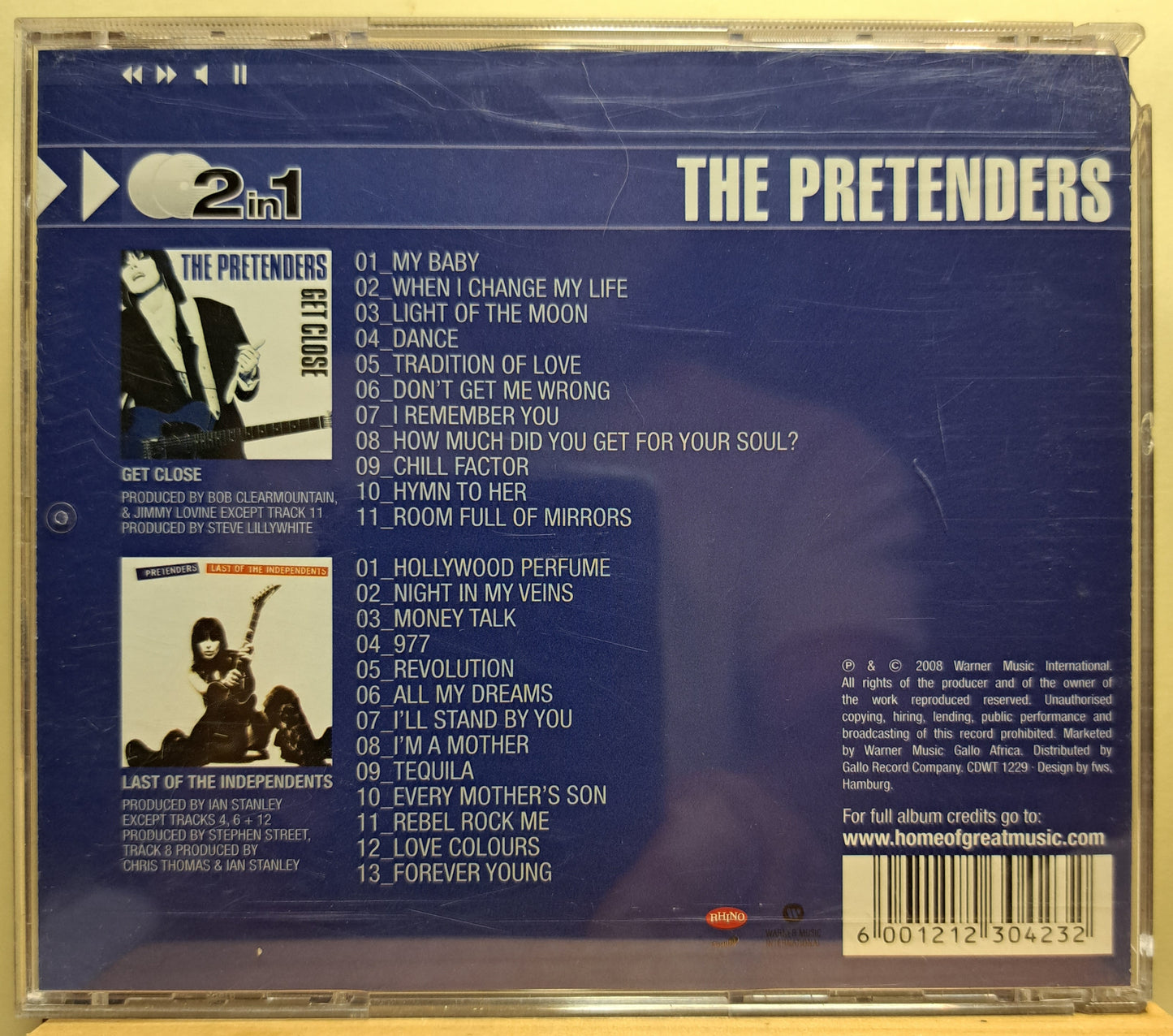 The Pretenders - Get Close + Last of the independents (2 disc value pack cd)