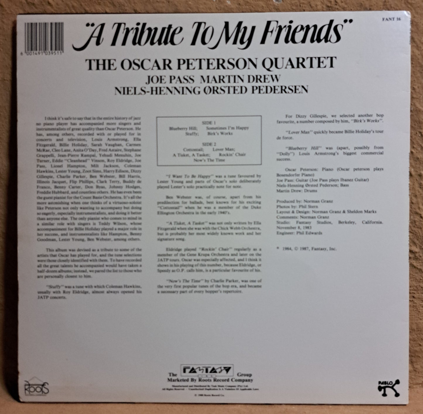 Oscar Peterson Quartet - A tribute to my friends