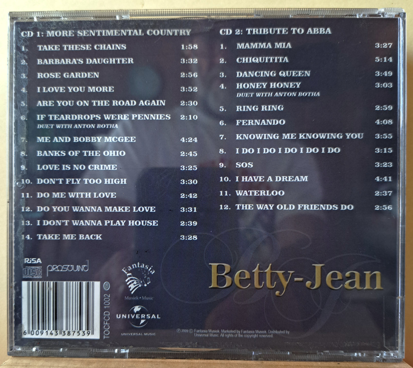 Betty-Jean - More sentimental country, plus Abba tribute (double cd)