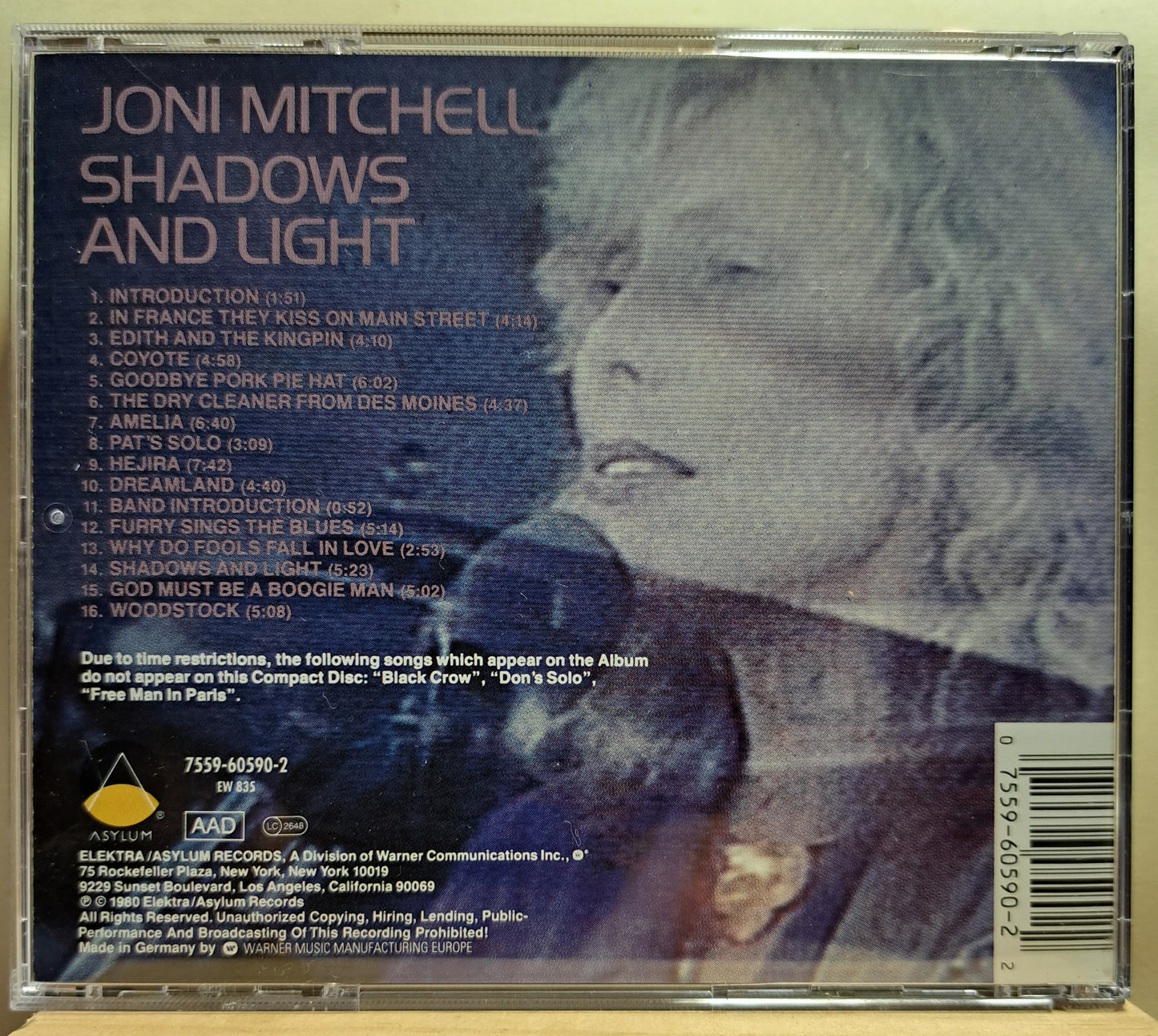 Joni Mitchell - Shadows and Light (cd)