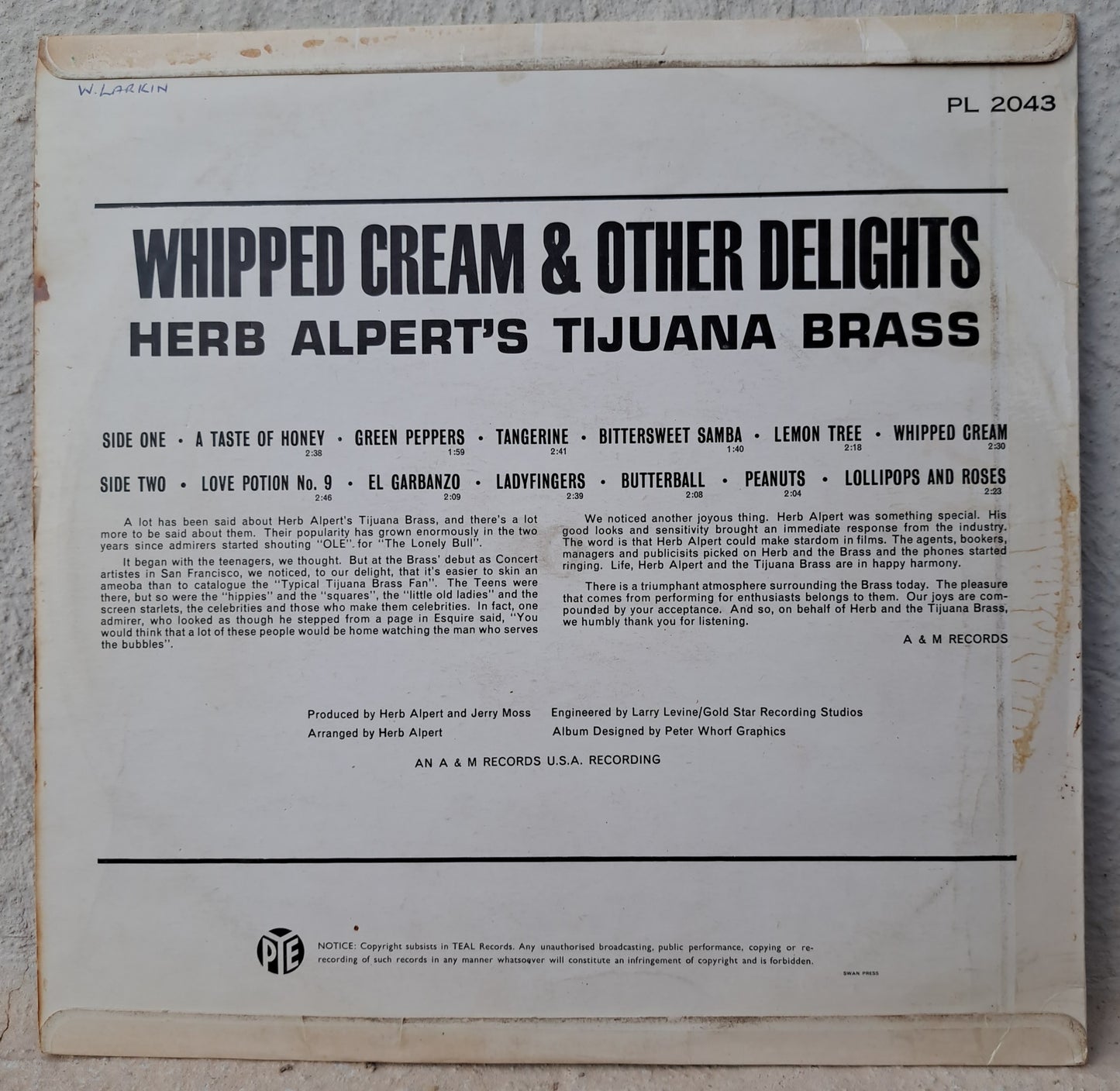 Herb Albert's Tijuana Brass - Whipped Cream and other delights