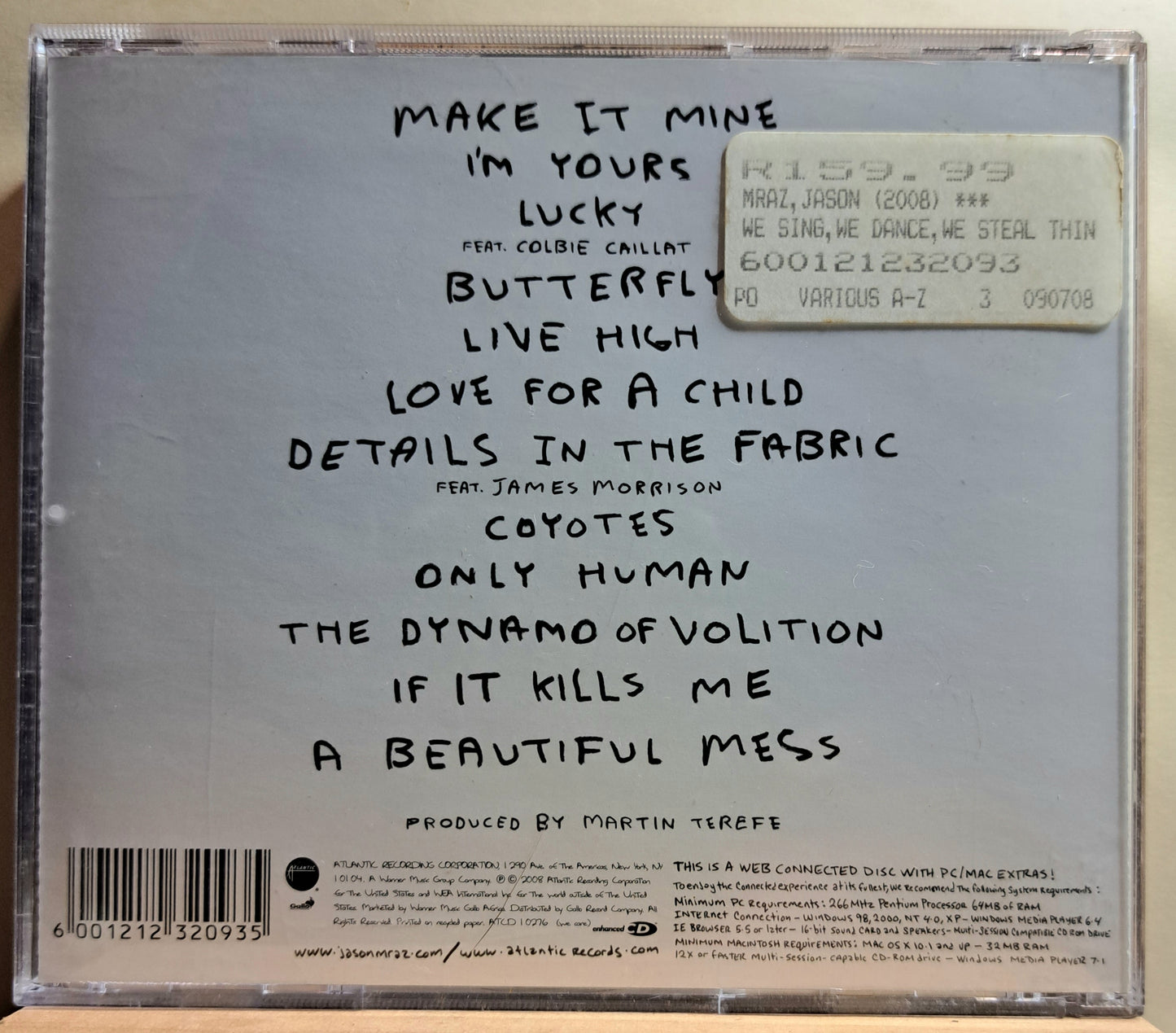 Jason Mraz - We sing, We dance, We steal things (cd)