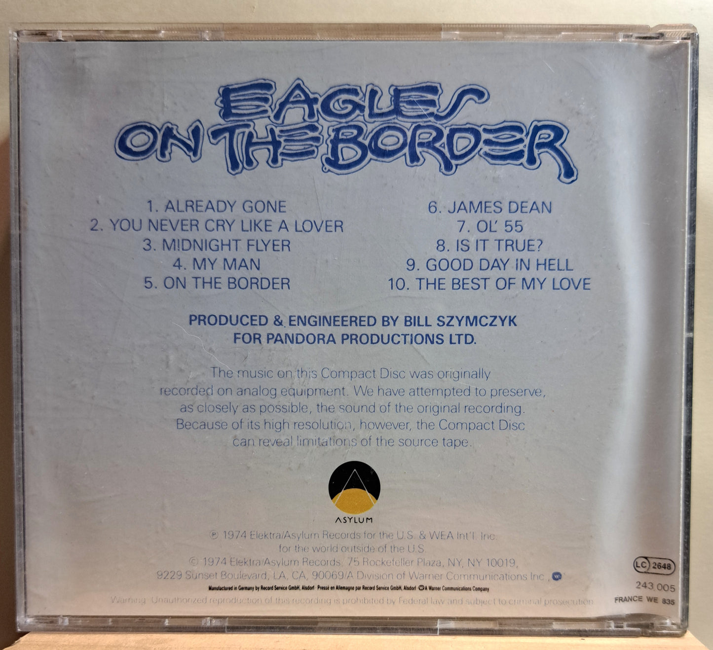 The Eagles - On the border (cd)