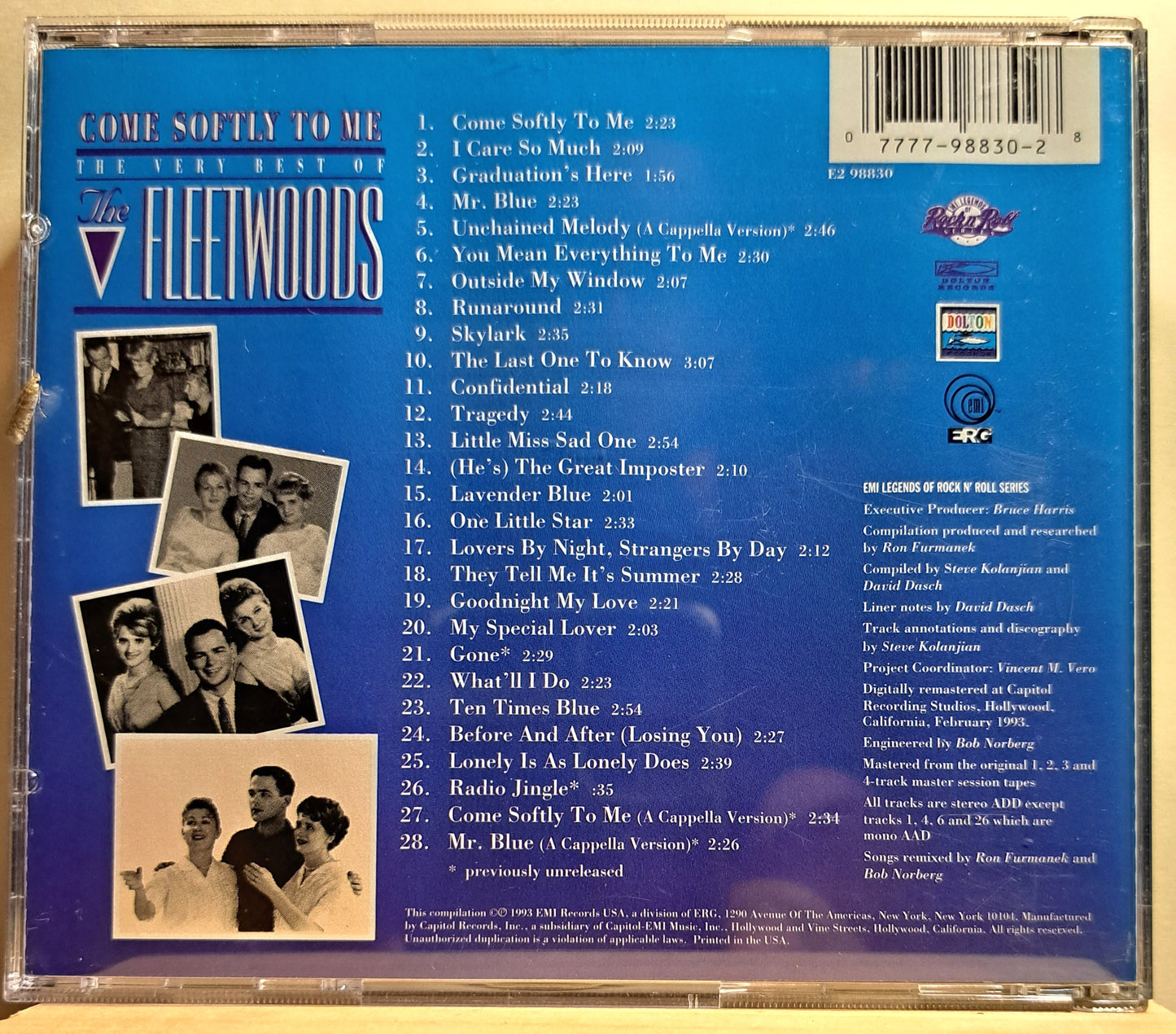 The Fleetwoods - Come softly to me, The Very Best Of (cd)