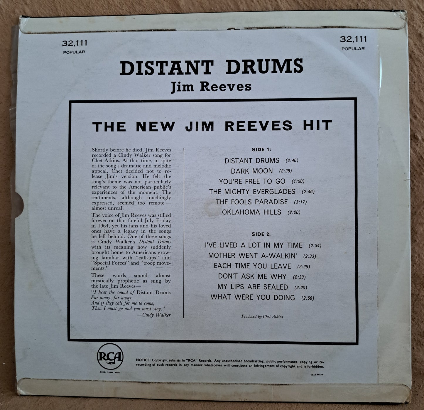 Jim Reeves - Distant Drums