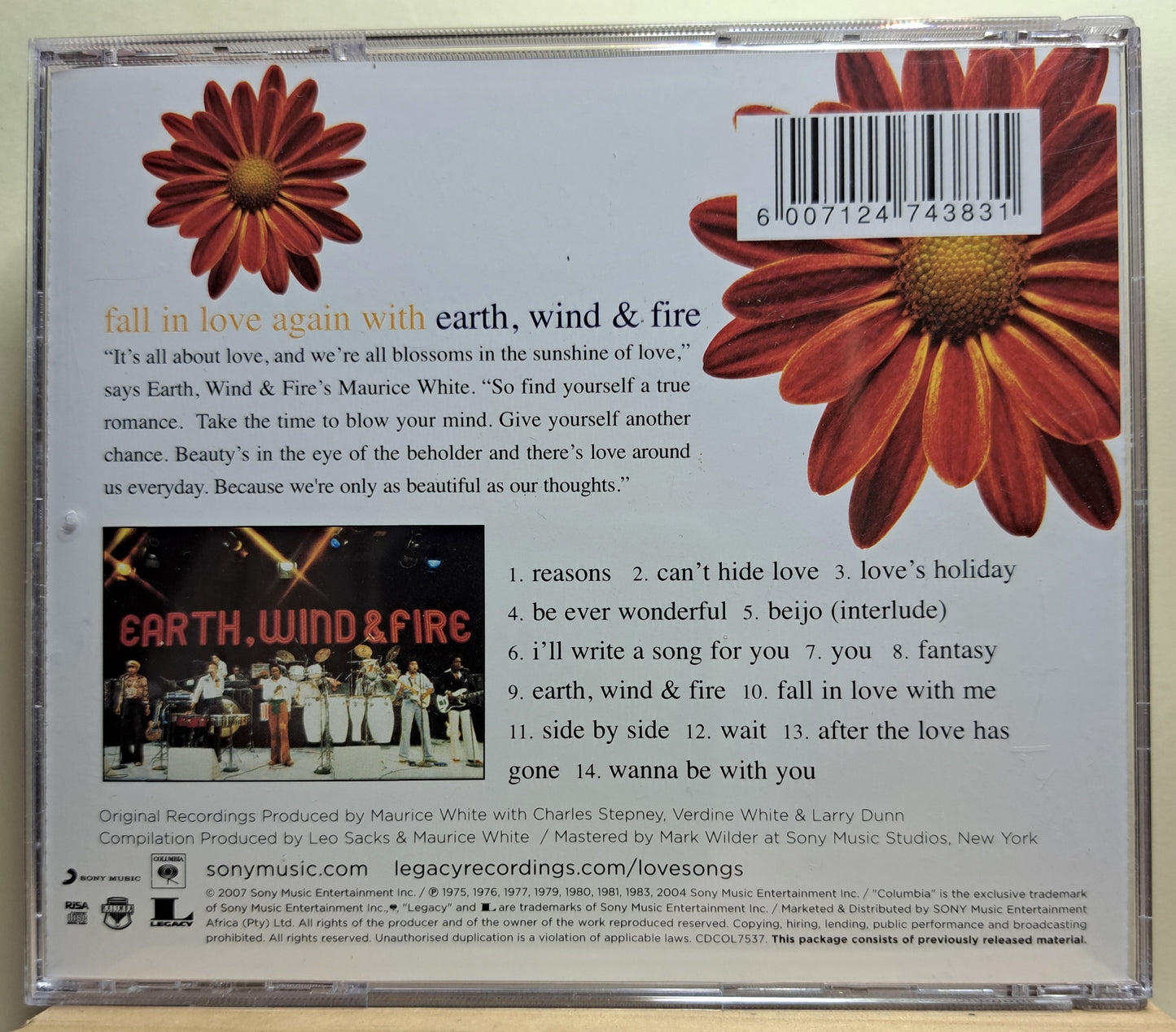 Earth Wind & Fire - Love Songs (cd)