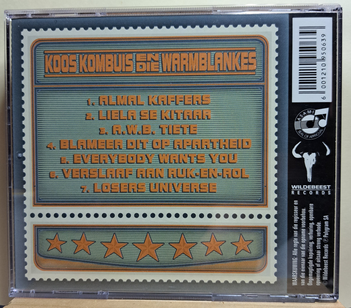 Koos Kombuis en die Warmblankes - Blameer dit op apartheid (cd)