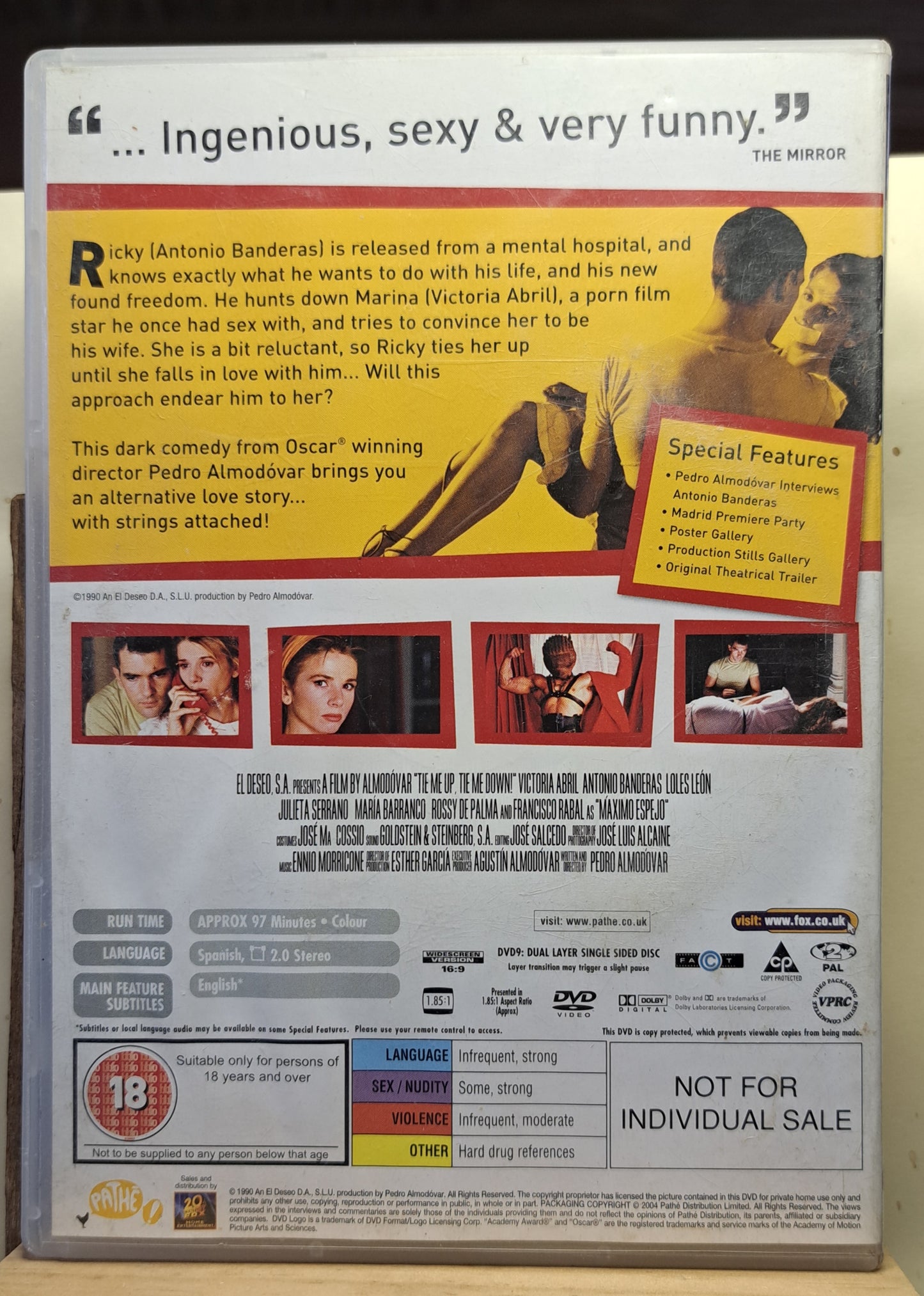 Pedro Almodóvar - Tie me up, Tie me down (movie dvd)