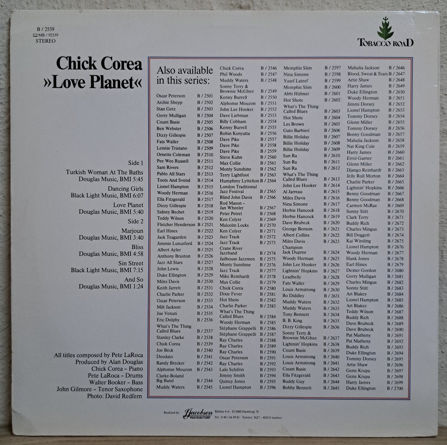 Chick Corea - Love Planet, featuring John Gilmore, Walter Booker and Pete LaRoca