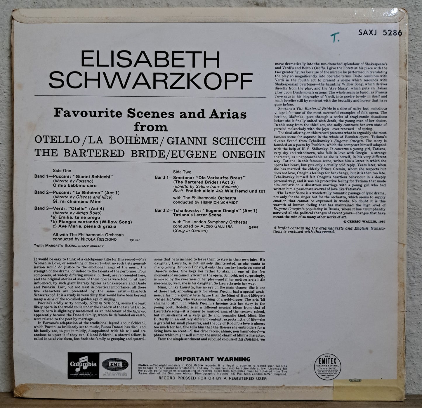 Elisabeth Schwarzkopf - Favorite scenes and arias